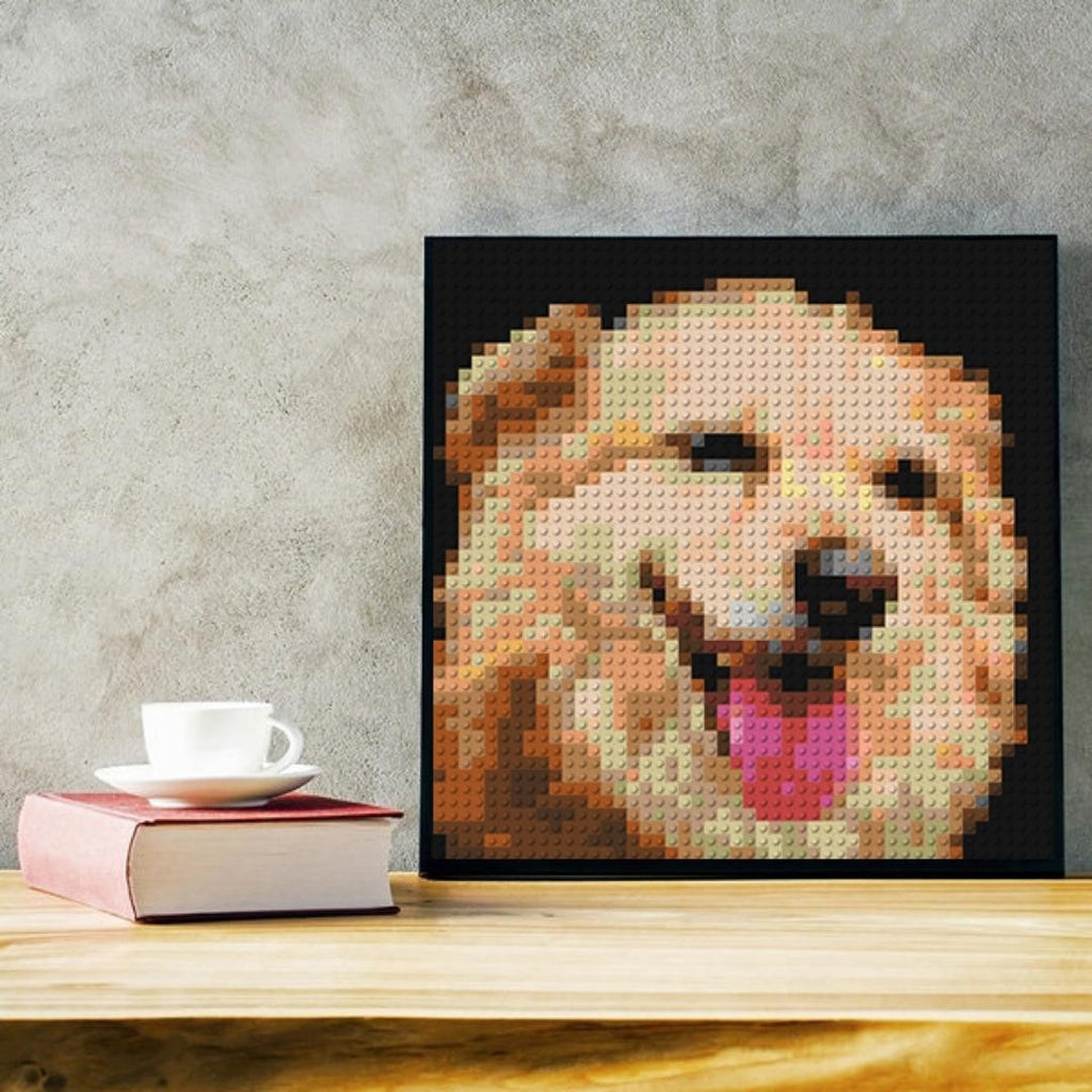 Personalized Brick Mosaic Gift for Dog Lovers | LEGO-Compatible Bricks