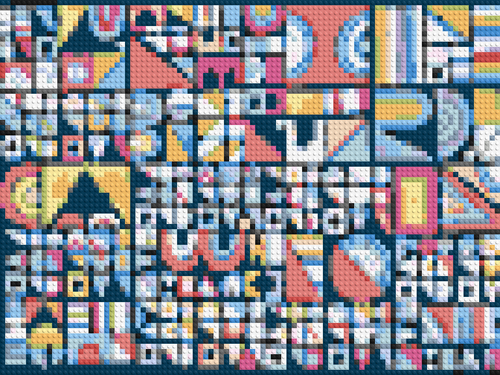 Abstract Pattern #10 - Brick Art Mosaic Kit