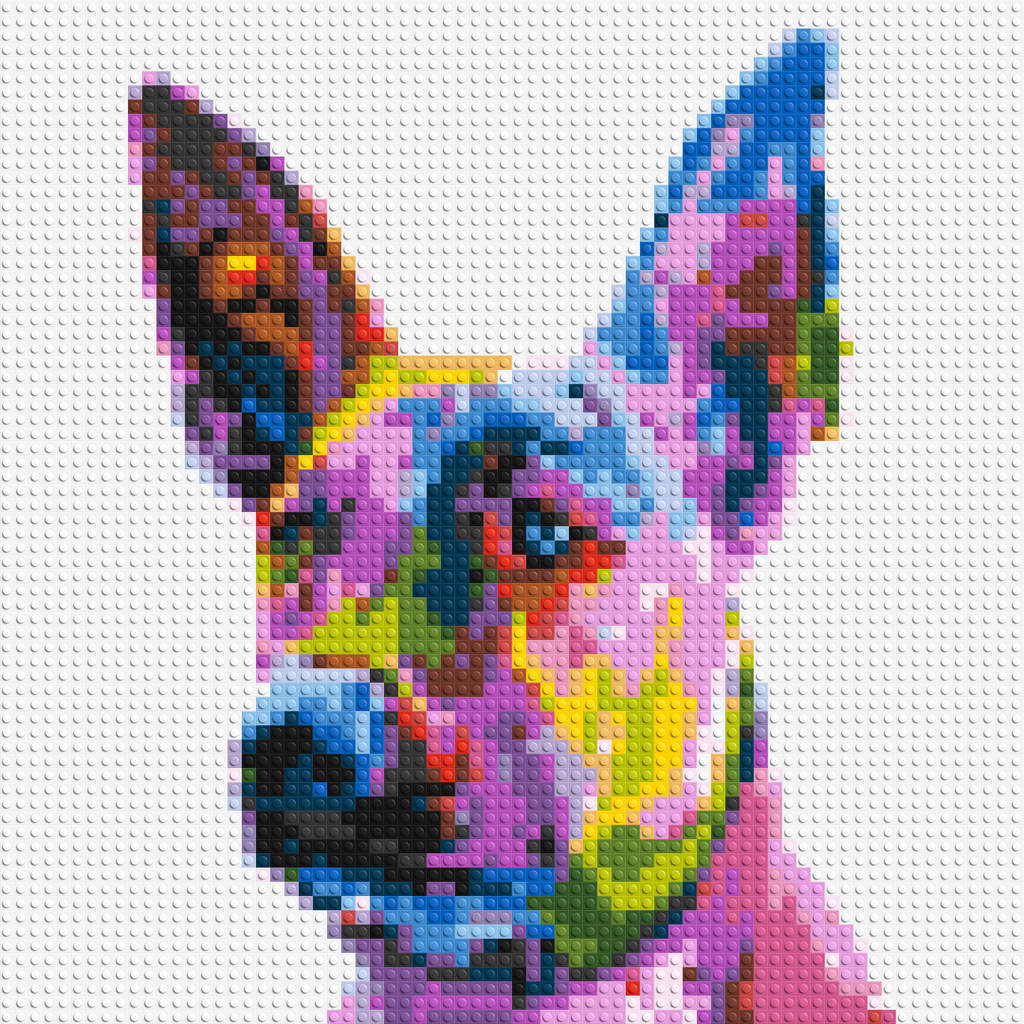 Belgian Malinois Colorful Pop Art - Brick Art Mosaic Kit