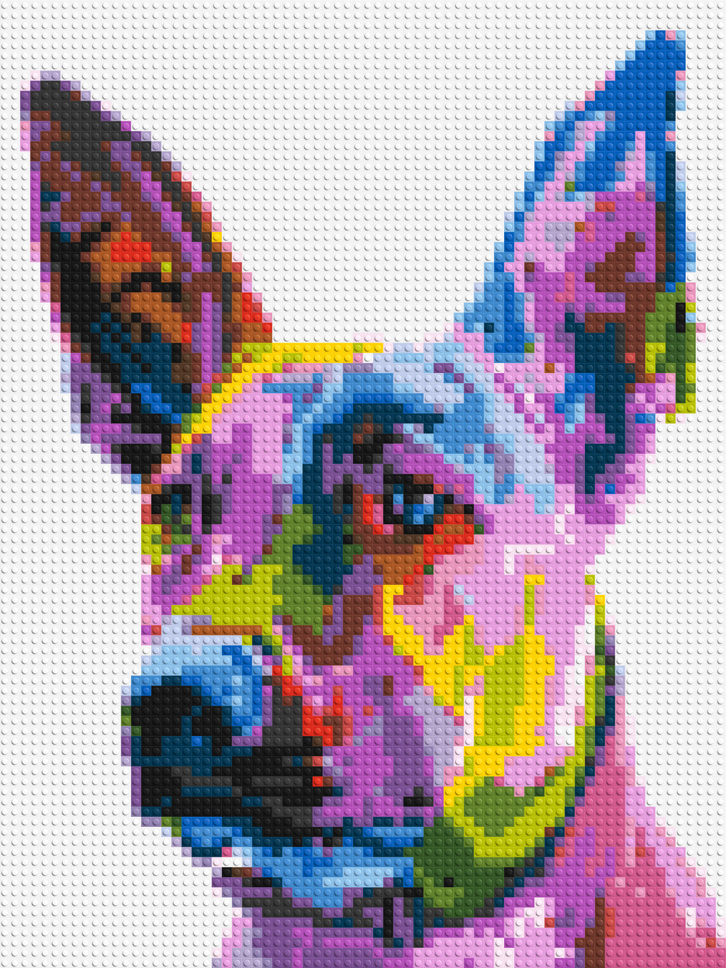Belgian Malinois Colorful Pop Art - Brick Art Mosaic Kit