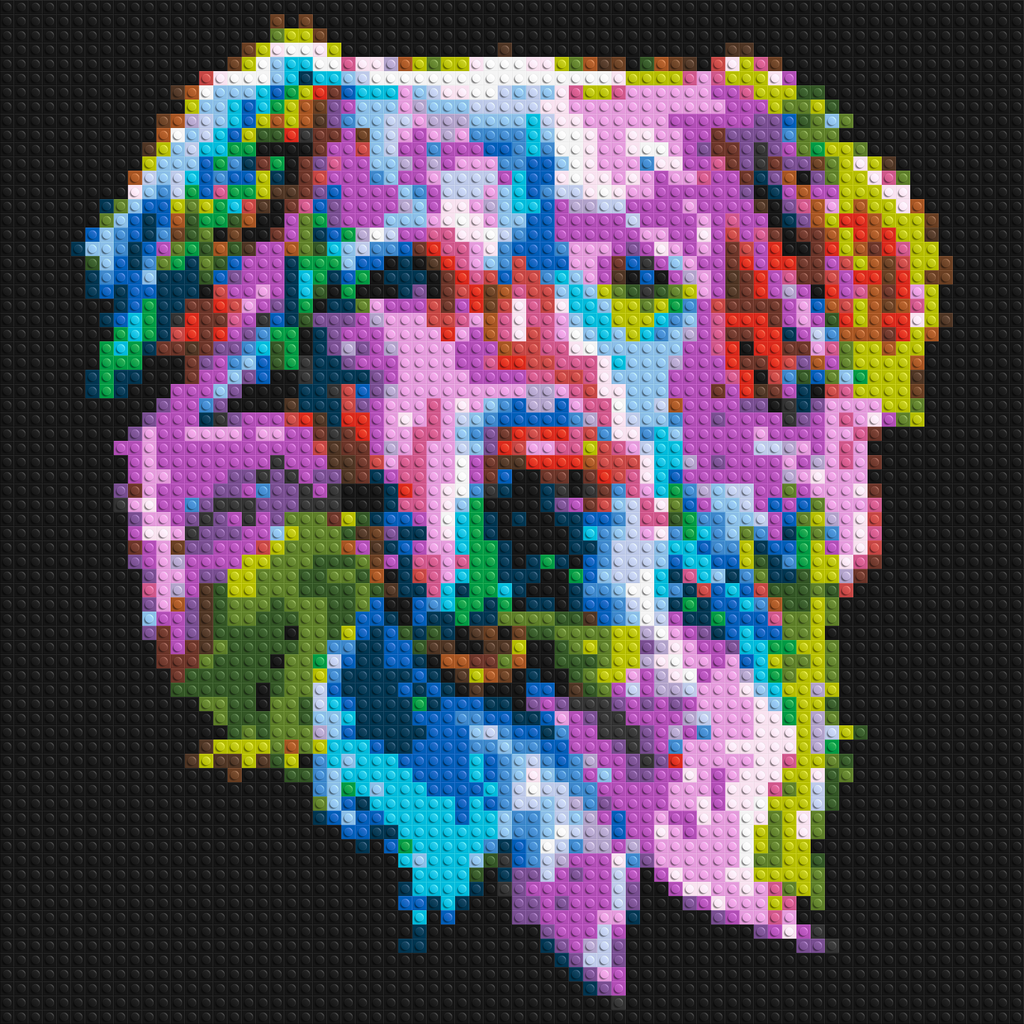 Golden Retriever Colorful Pop Art - Brick Art Mosaic Kit