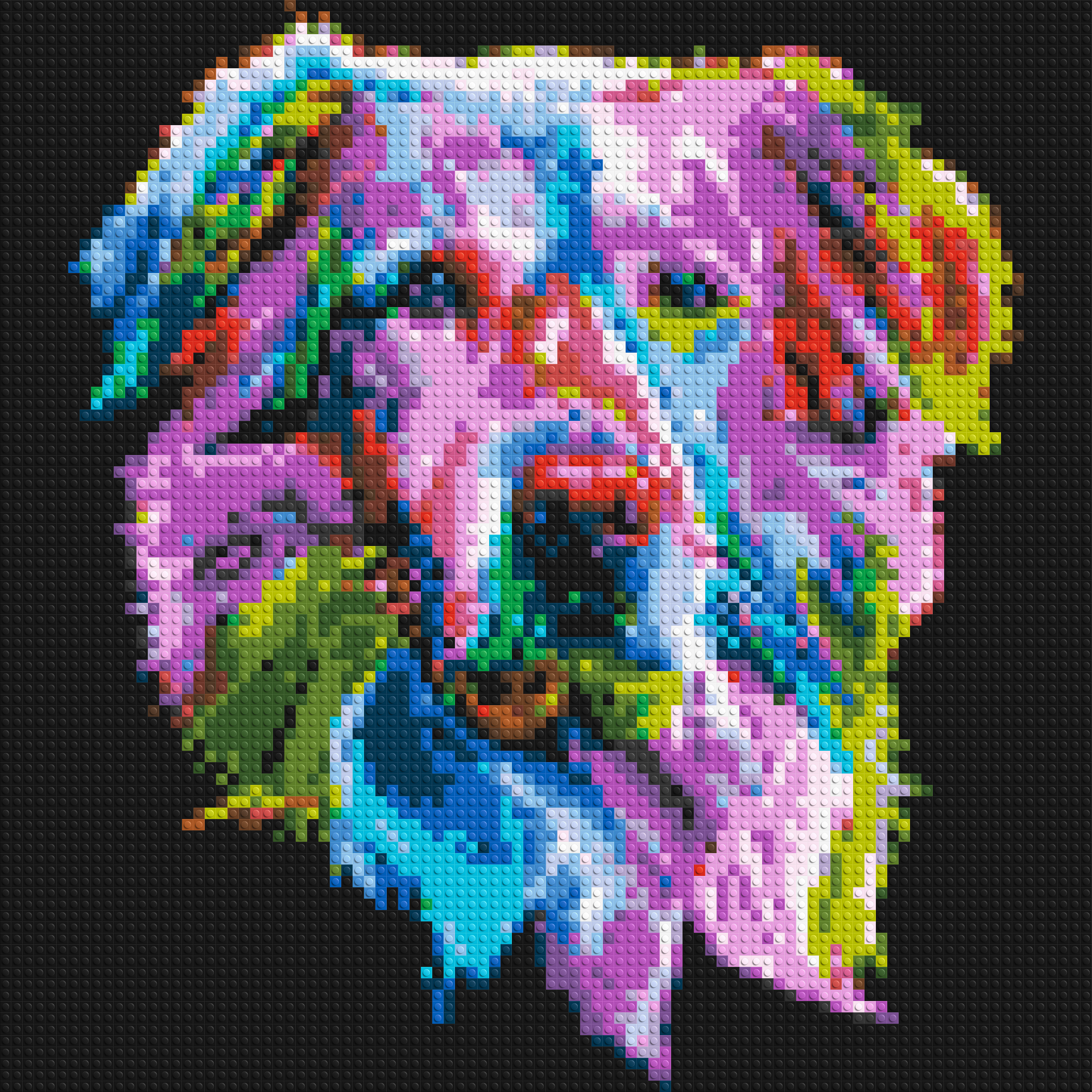 Golden Retriever Colorful Pop Art - Brick Art Mosaic Kit