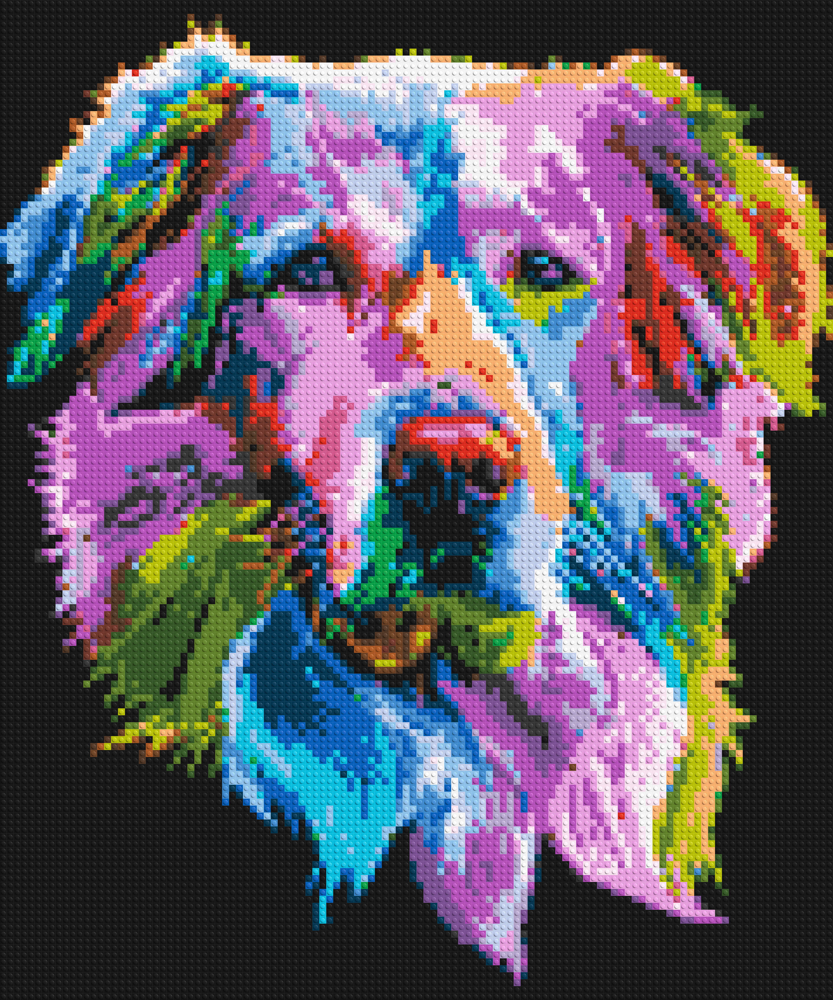 Golden Retriever Colorful Pop Art - Brick Art Mosaic Kit