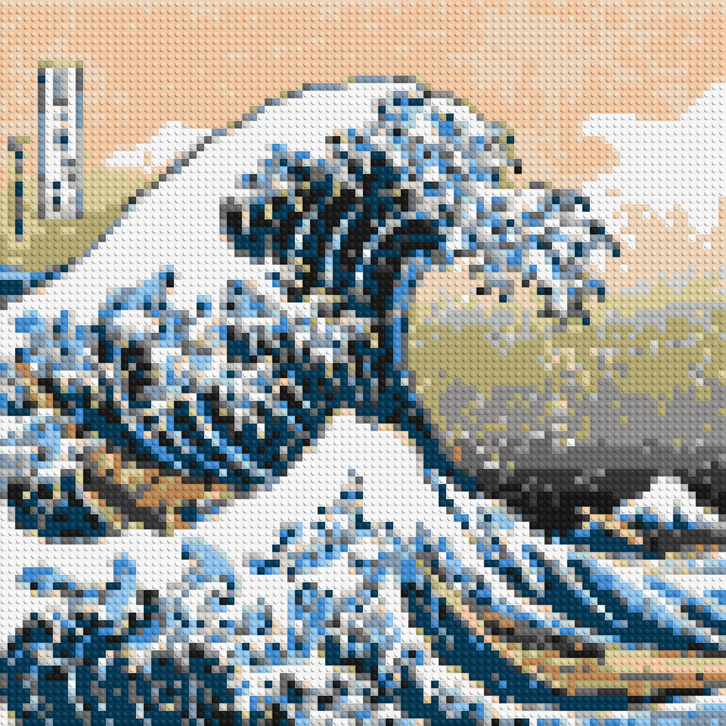 The Great Wave Off Kanagawa by Katsushika Hokusai  - Brick Art Mosaic Kit