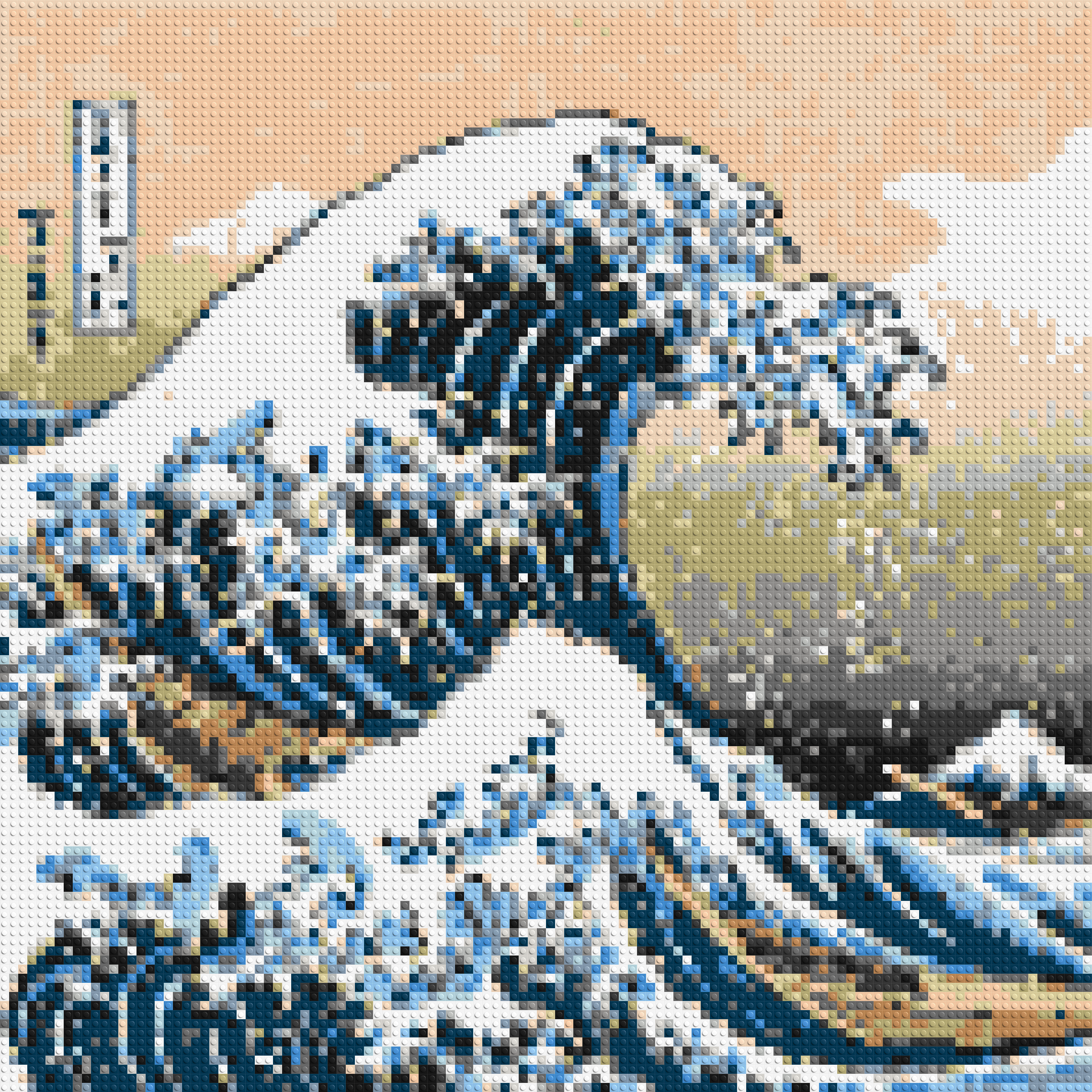 The Great Wave Off Kanagawa by Katsushika Hokusai  - Brick Art Mosaic Kit