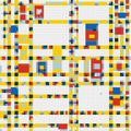 Broadway Boogie Woogie by Piet Mondrian - Brick Art Mosaic Kit