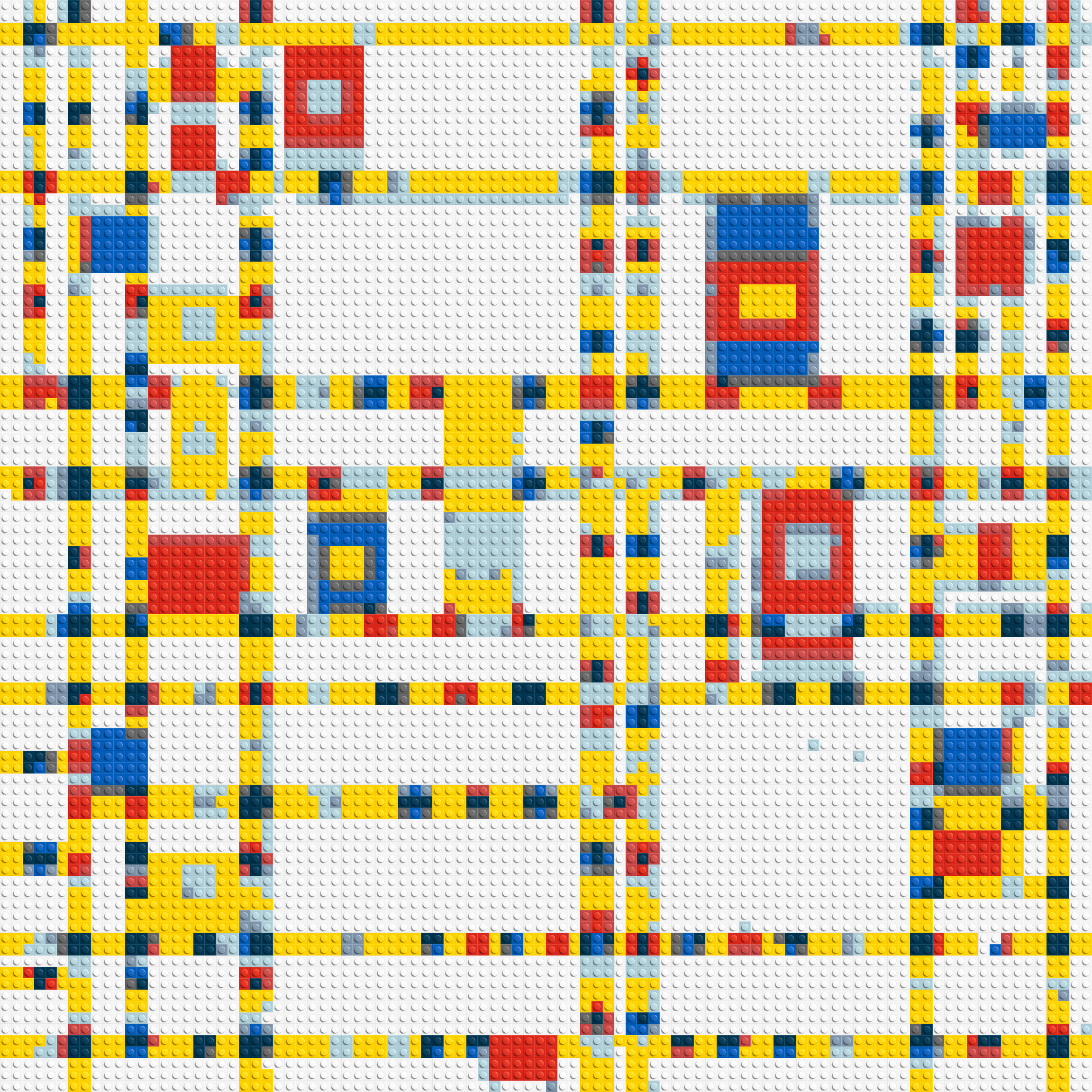 Broadway Boogie Woogie by Piet Mondrian - Brick Art Mosaic Kit