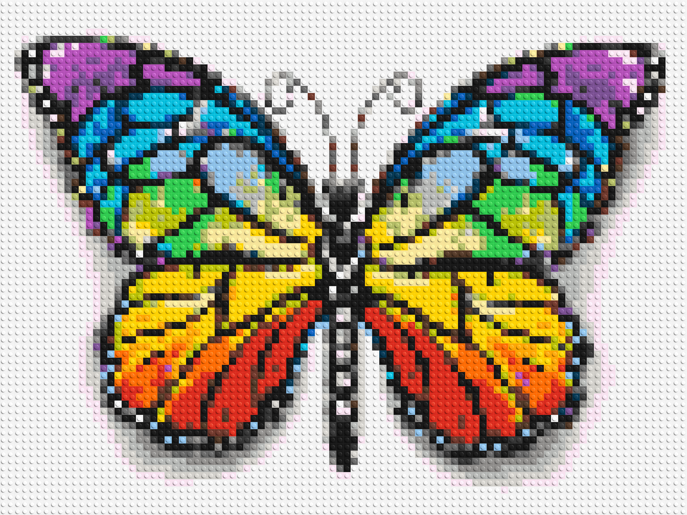 Butterfly Colorful Pop Art  - Brick Art Mosaic Kit
