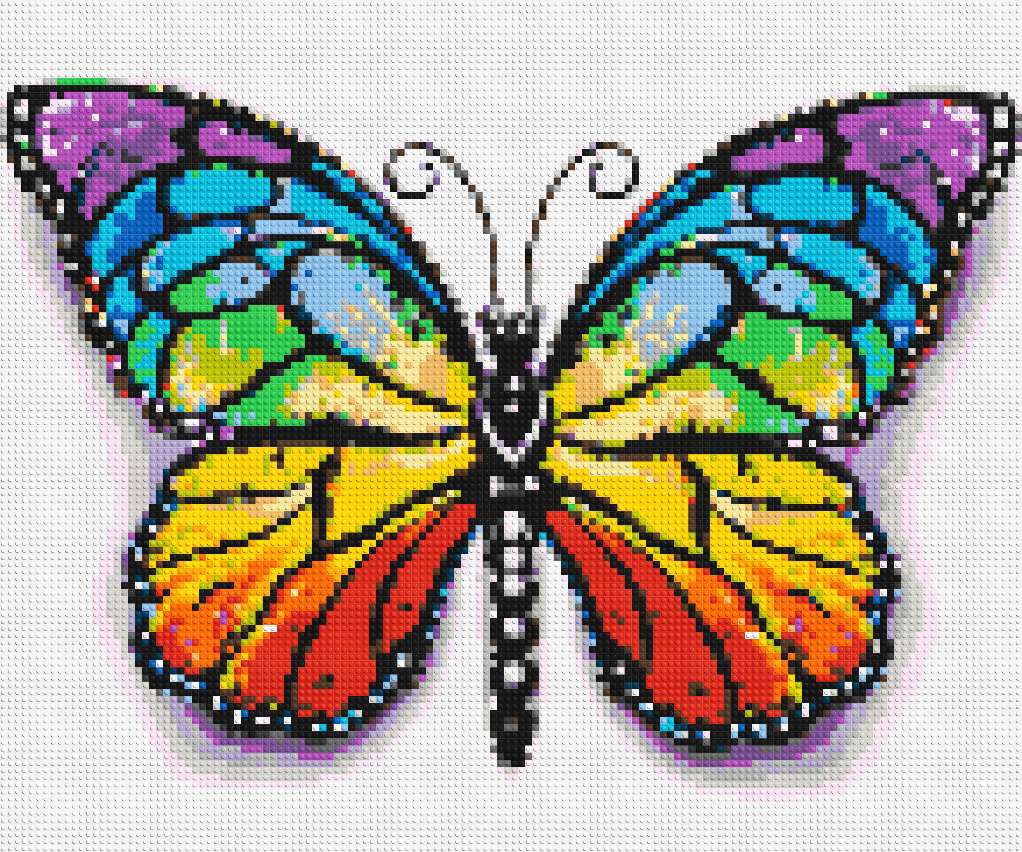 Butterfly Colorful Pop Art  - Brick Art Mosaic Kit