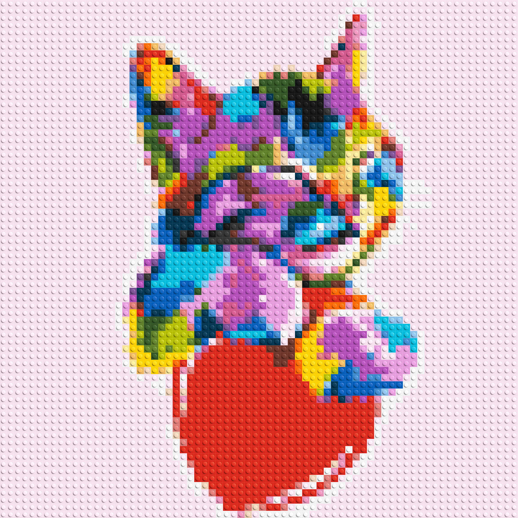 Cat with a Heart Colorful Pop Art - Brick Art Mosaic Kit