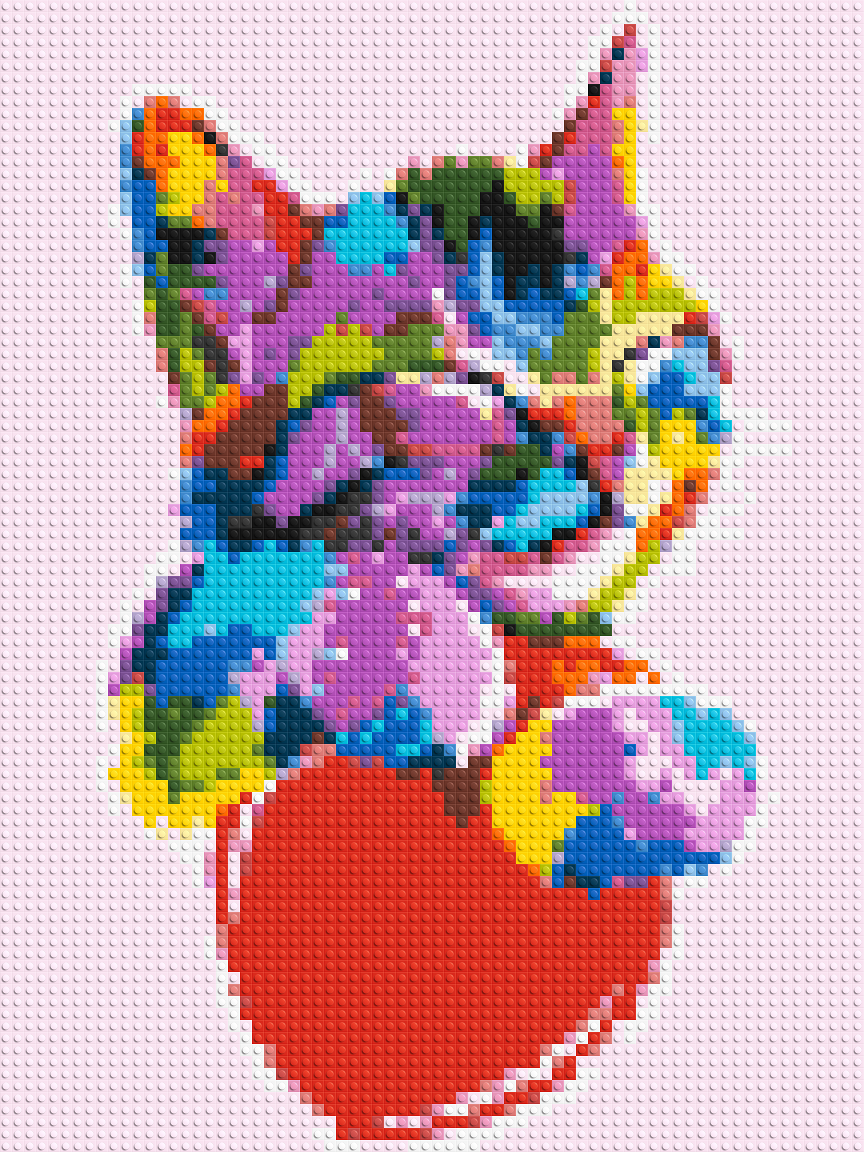 Cat with a Heart Colorful Pop Art - Brick Art Mosaic Kit