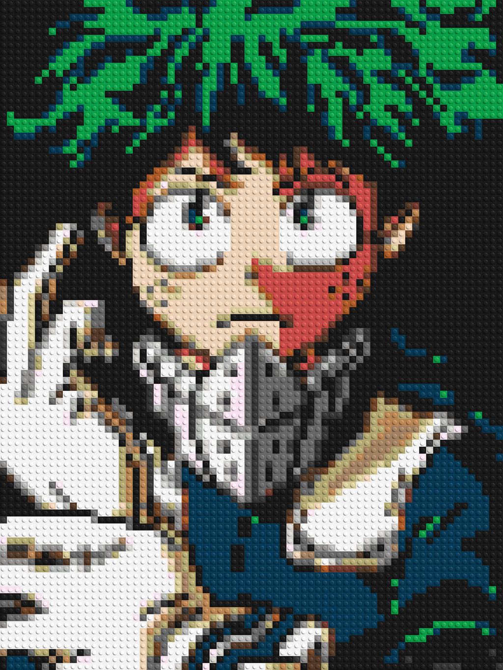 Izuku Midoriya Pixel Art - Brick Art Mosaic Kit