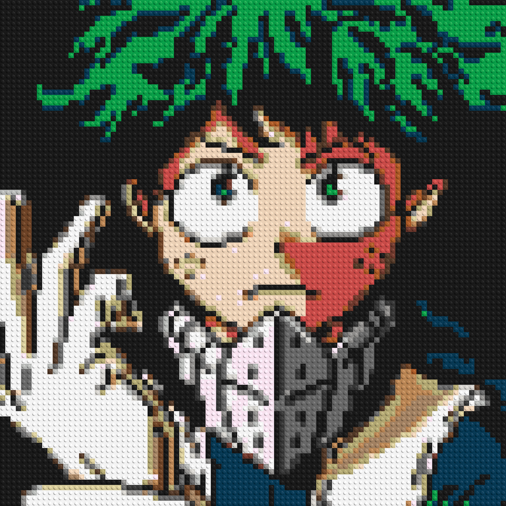 Izuku Midoriya Pixel Art - Brick Art Mosaic Kit