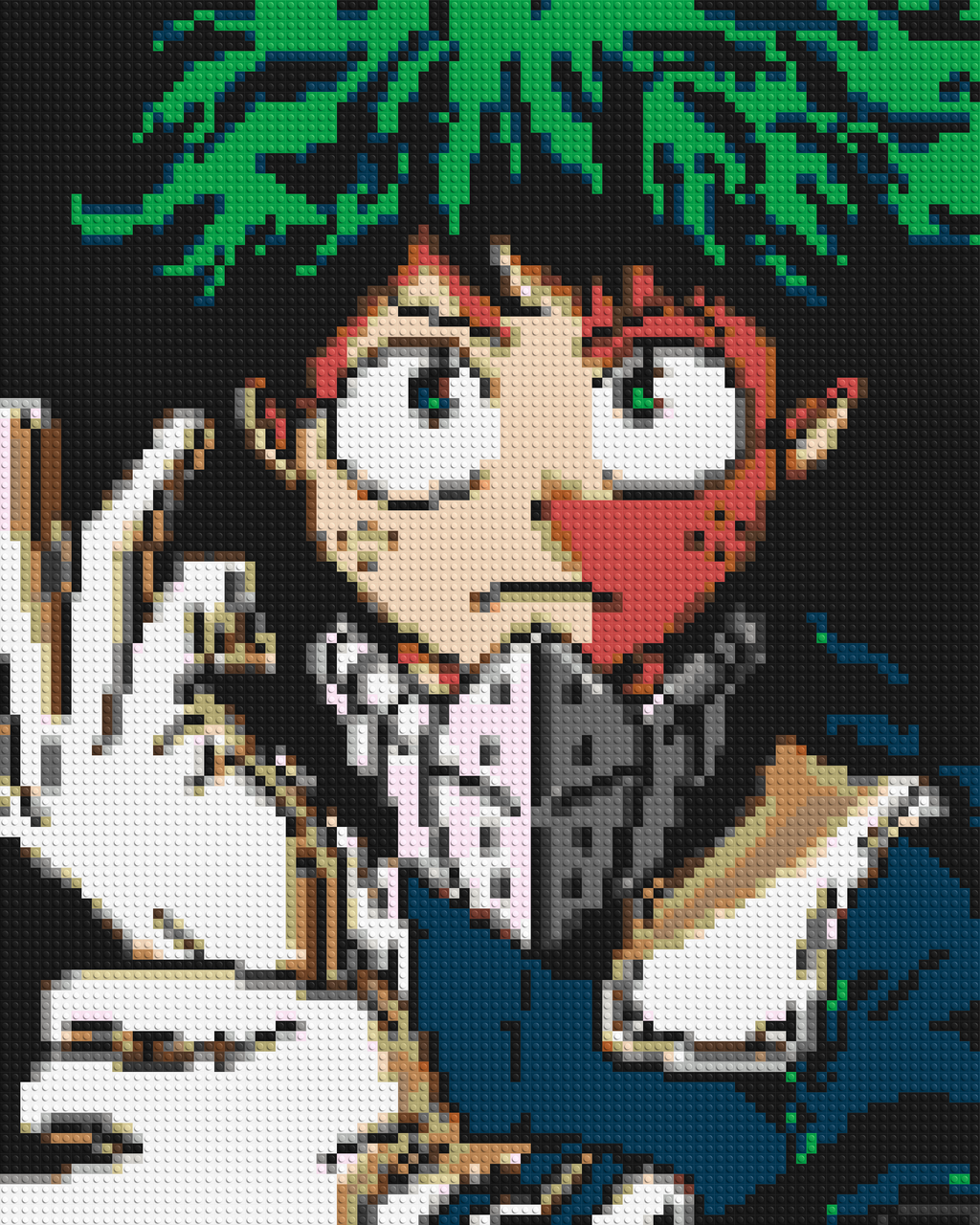 Izuku Midoriya Pixel Art - Brick Art Mosaic Kit