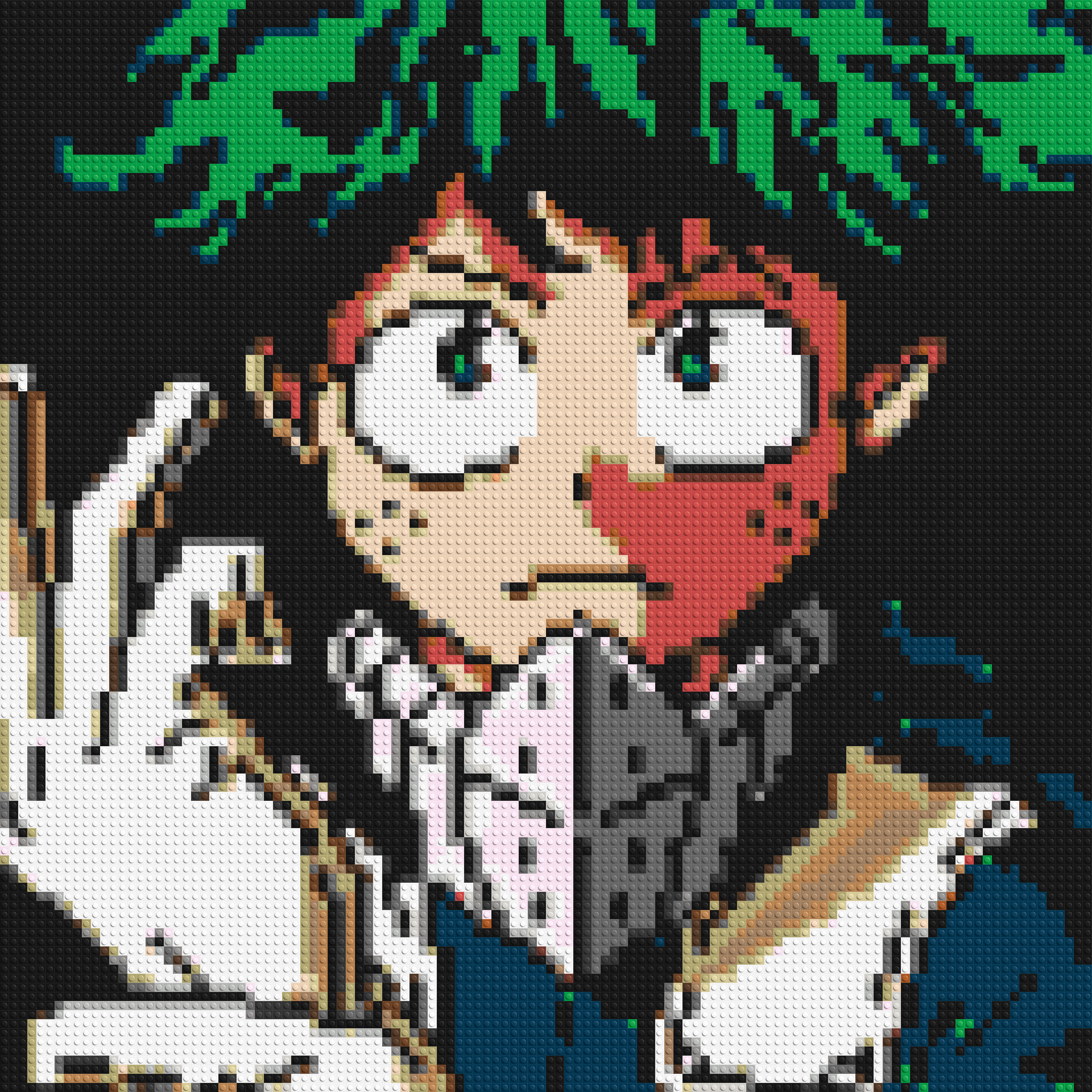 Izuku Midoriya Pixel Art - Brick Art Mosaic Kit