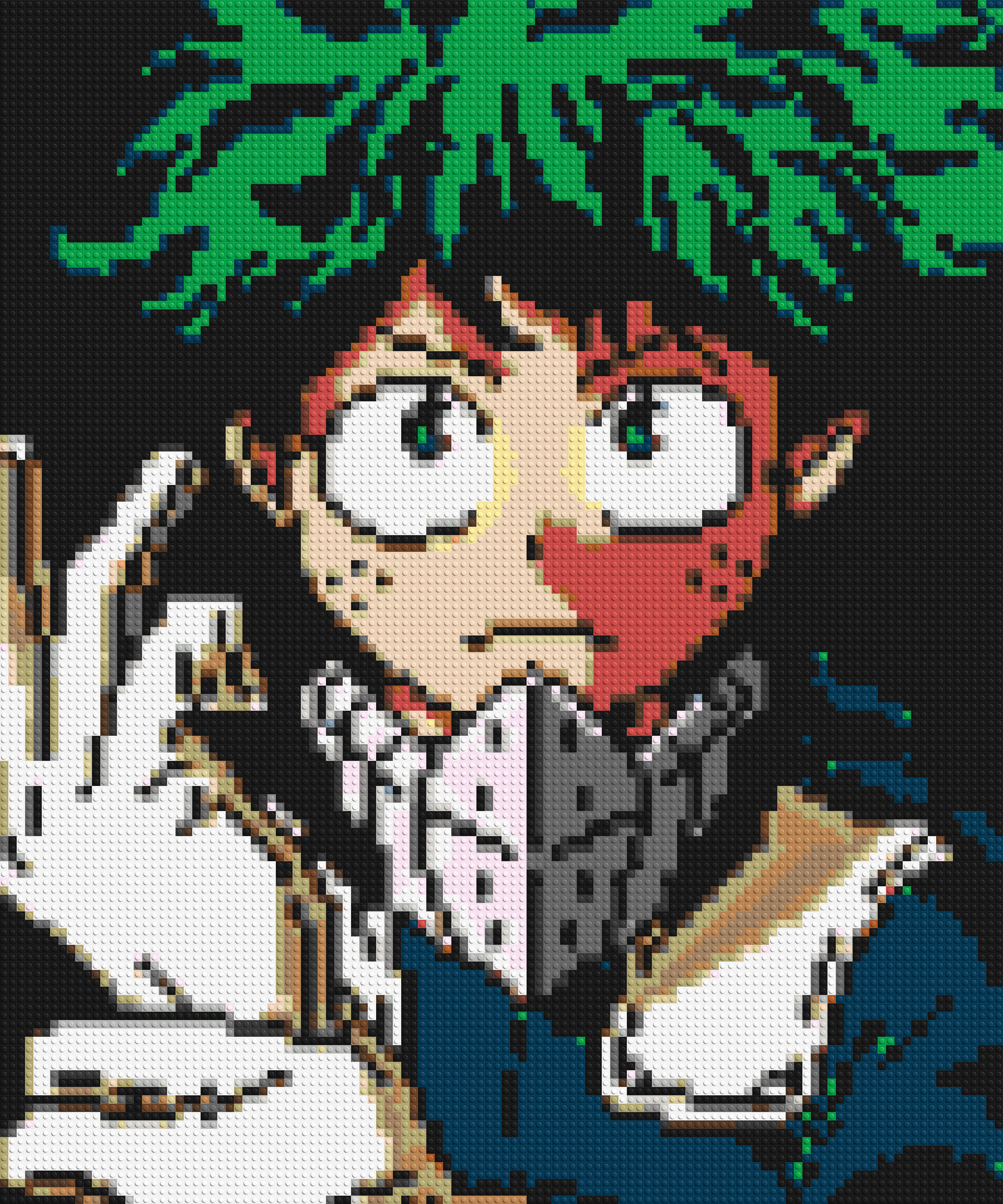 Izuku Midoriya Pixel Art - Brick Art Mosaic Kit