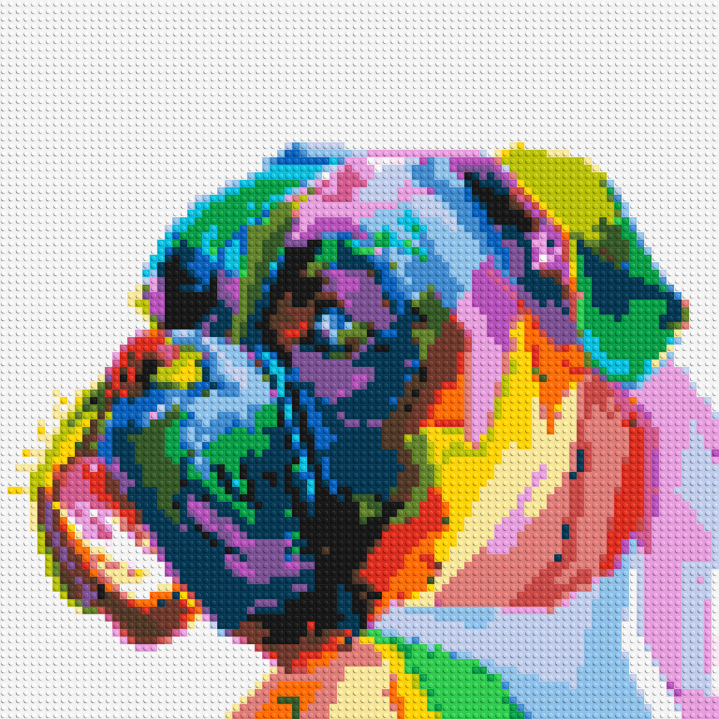 Boxer Colorful Pop Art - Brick Art Mosaic Kit