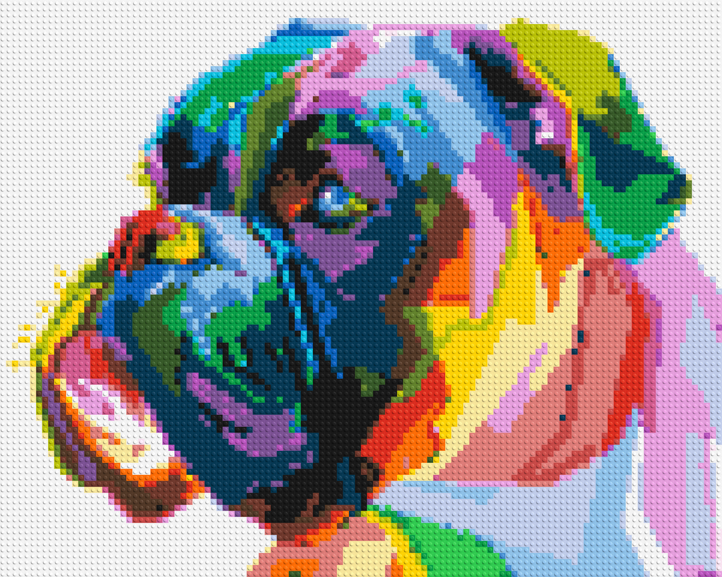 Boxer Colorful Pop Art - Brick Art Mosaic Kit