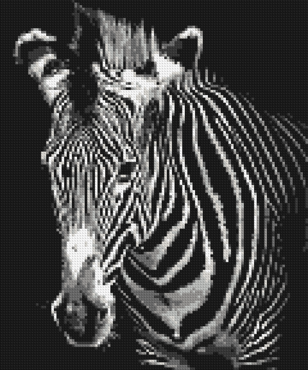 Black & White Zebra - Brick Art Mosaic Kit