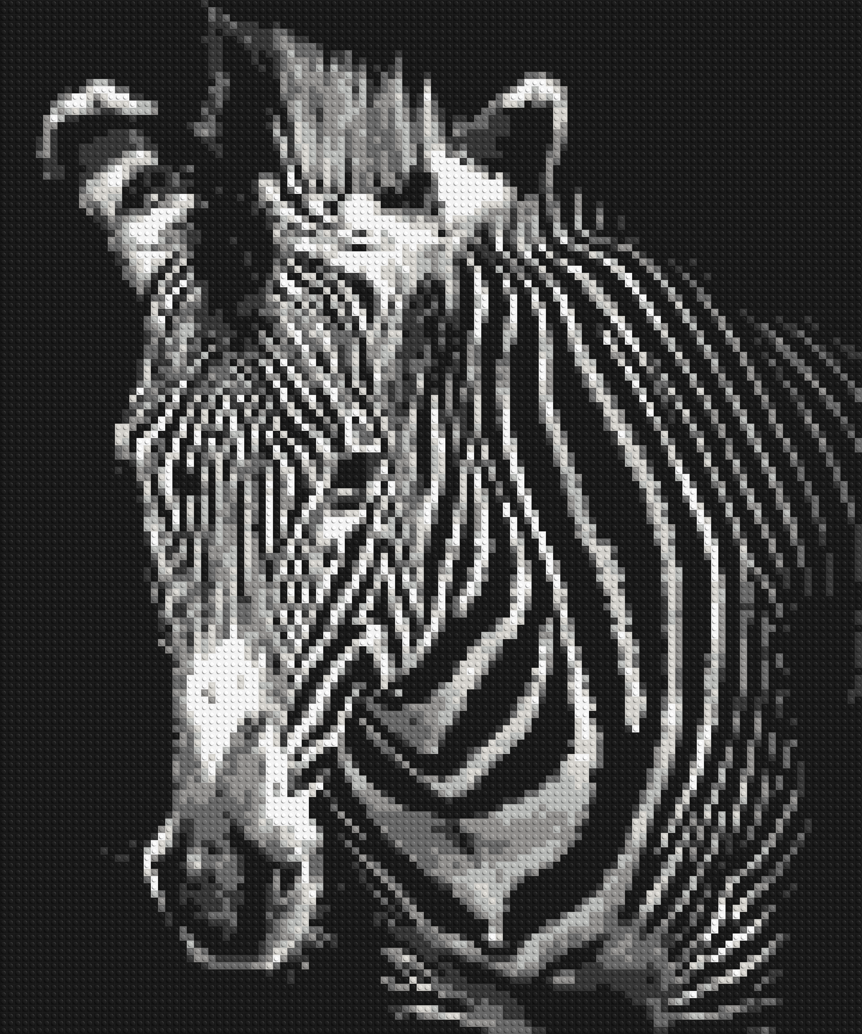 Black & White Zebra - Brick Art Mosaic Kit
