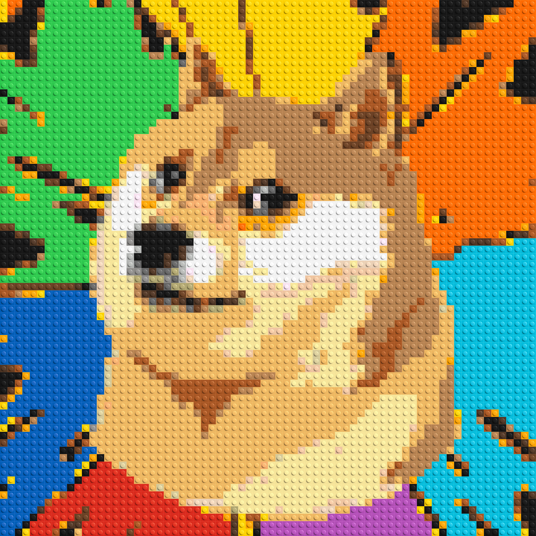 Colorful Doge Meme - Brick Art Mosaic Kit