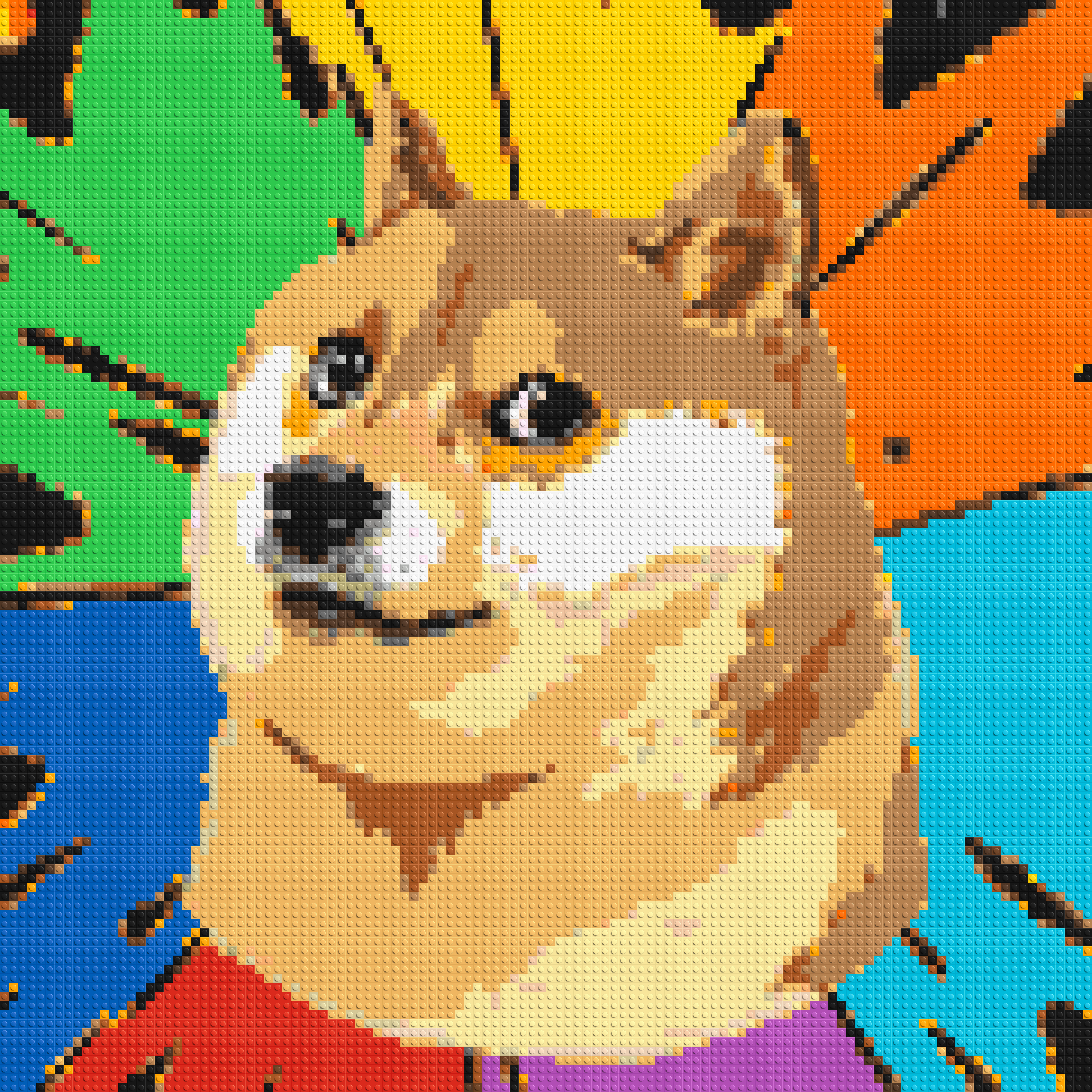 Colorful Doge Meme - Brick Art Mosaic Kit