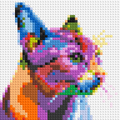 Cat #1 Colorful Pop Art - Brick Art Mosaic Kit