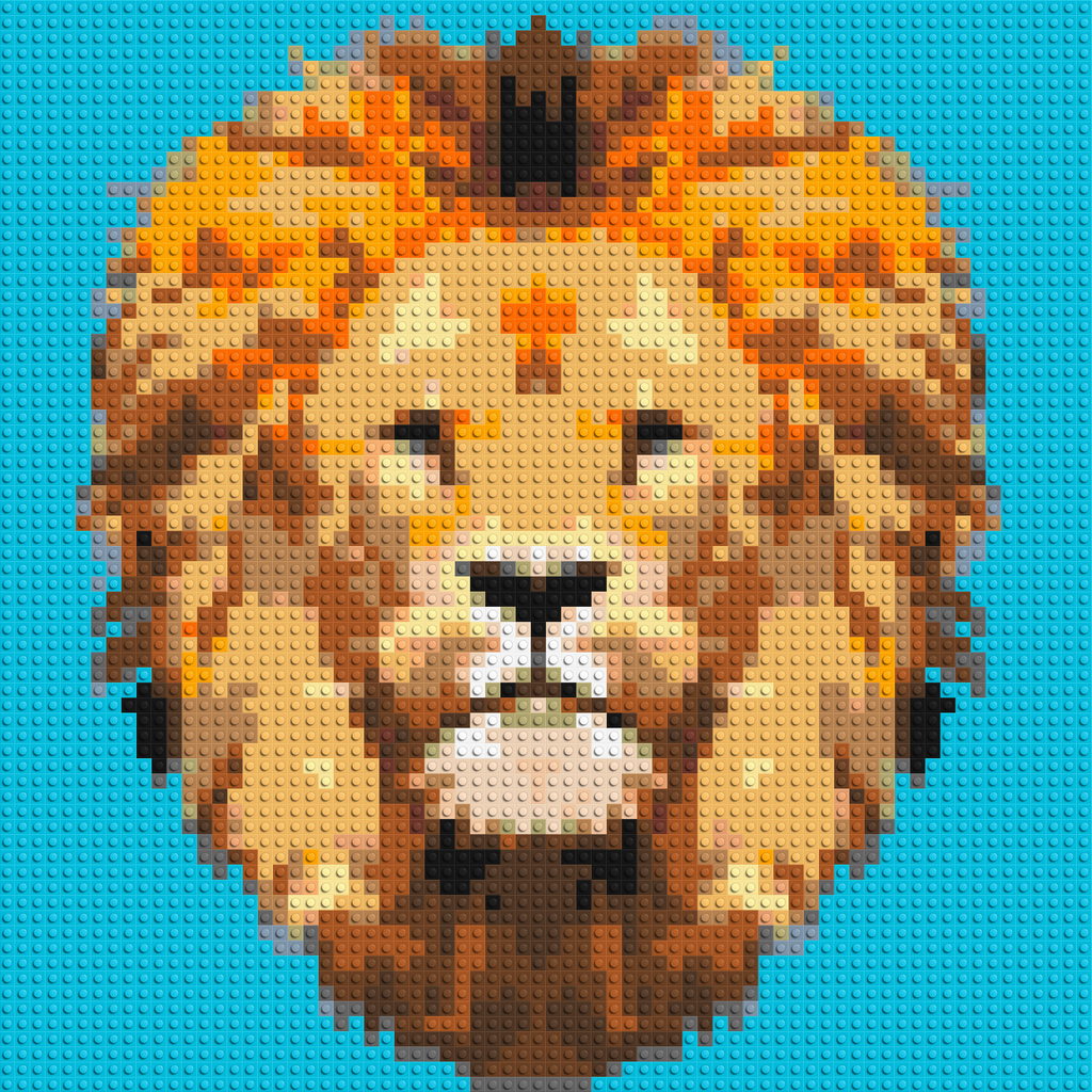 Lion King Pop Art - Brick Art Mosaic Kit