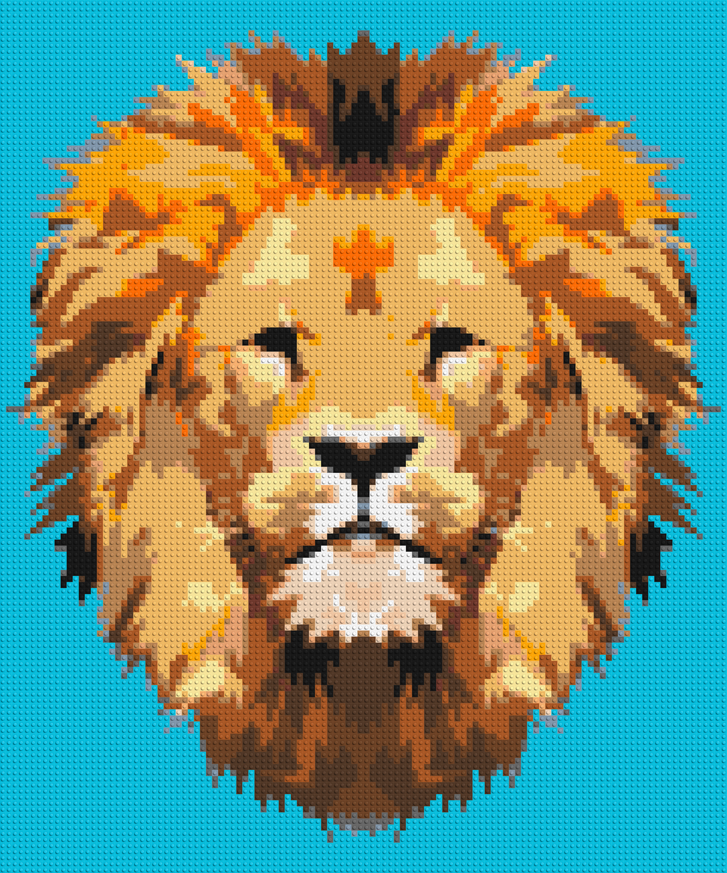 Lion King Pop Art - Brick Art Mosaic Kit