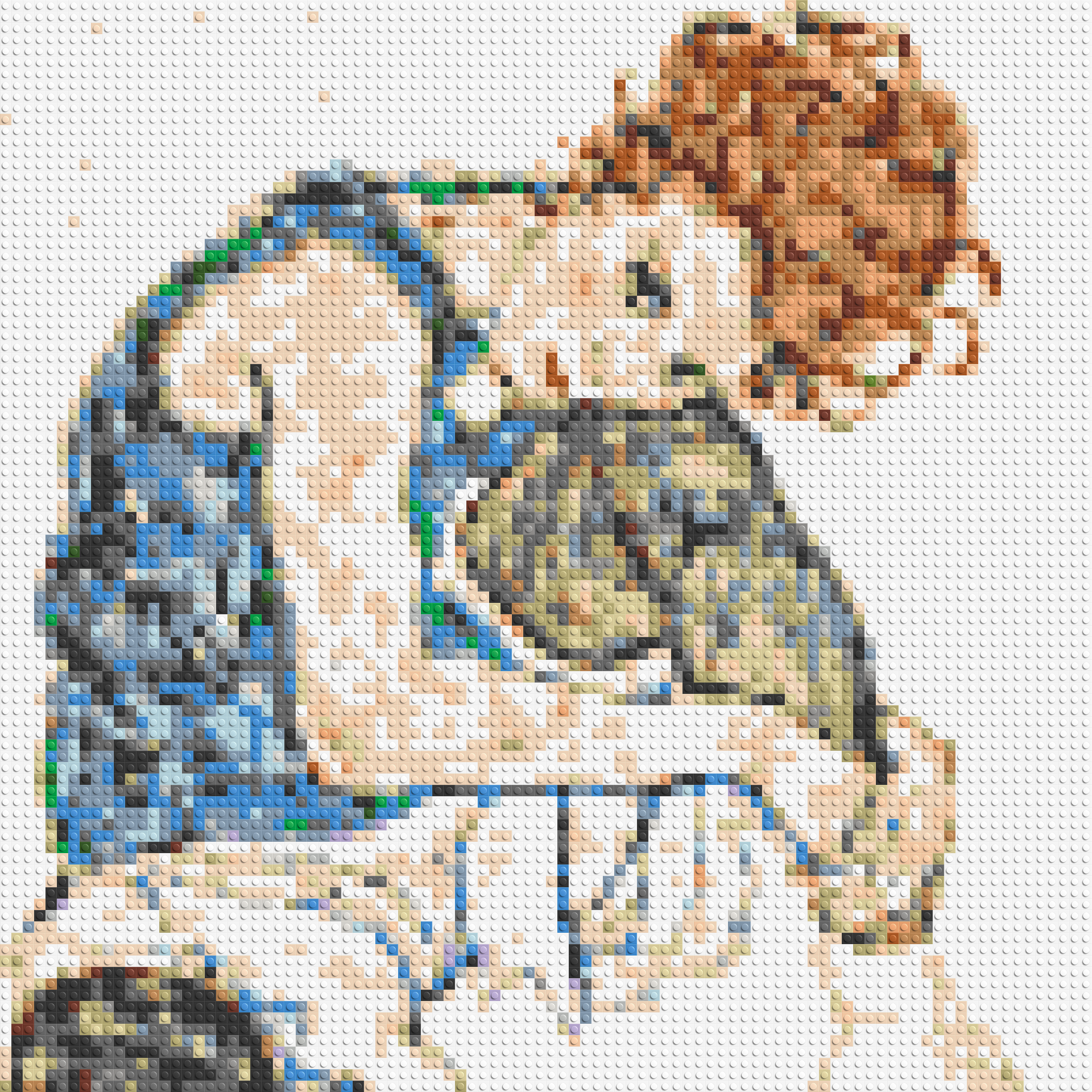 Woman Sitting with Bent Knee by Egon Schiele  - Brick Art Mosaic Kit