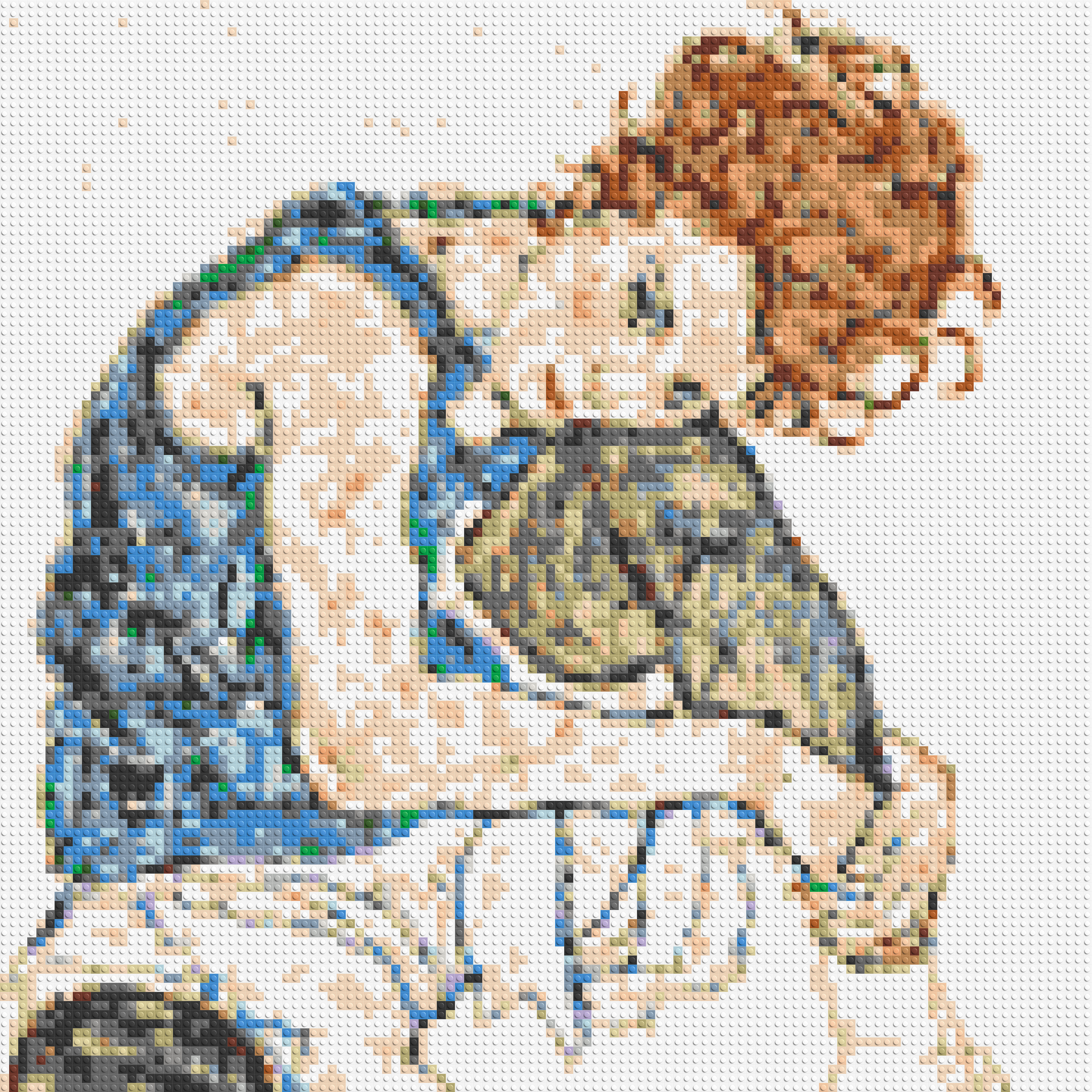 Woman Sitting with Bent Knee by Egon Schiele  - Brick Art Mosaic Kit