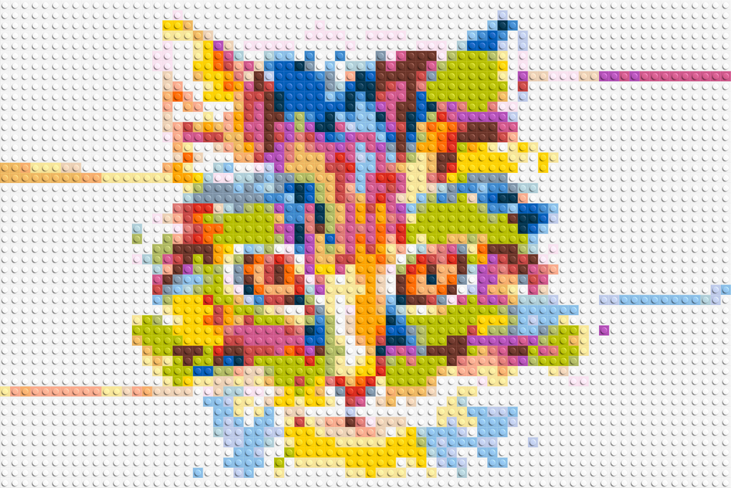 Abstract Cat Colorful Pop Art - Brick Art Mosaic Kit