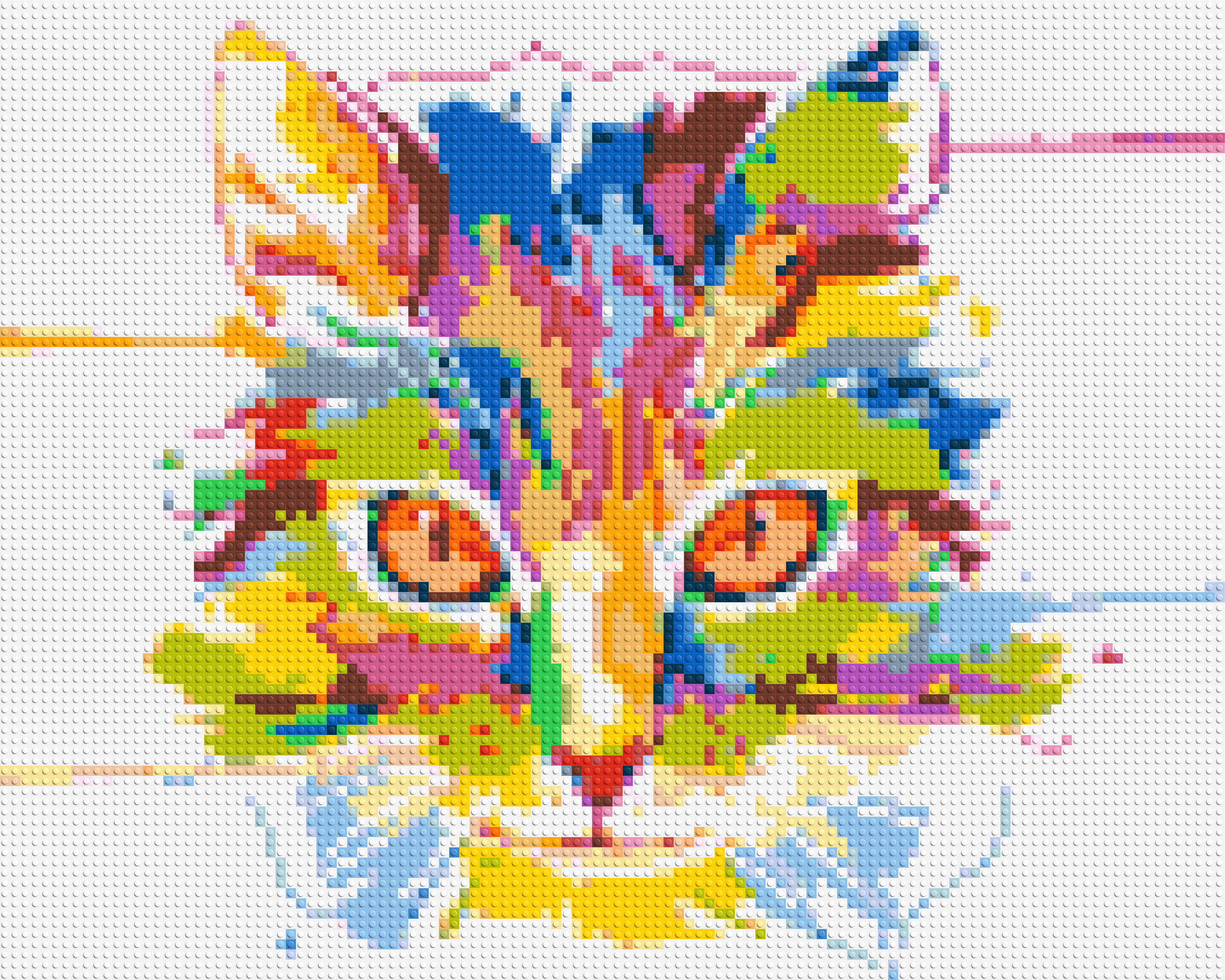 Abstract Cat Colorful Pop Art - Brick Art Mosaic Kit