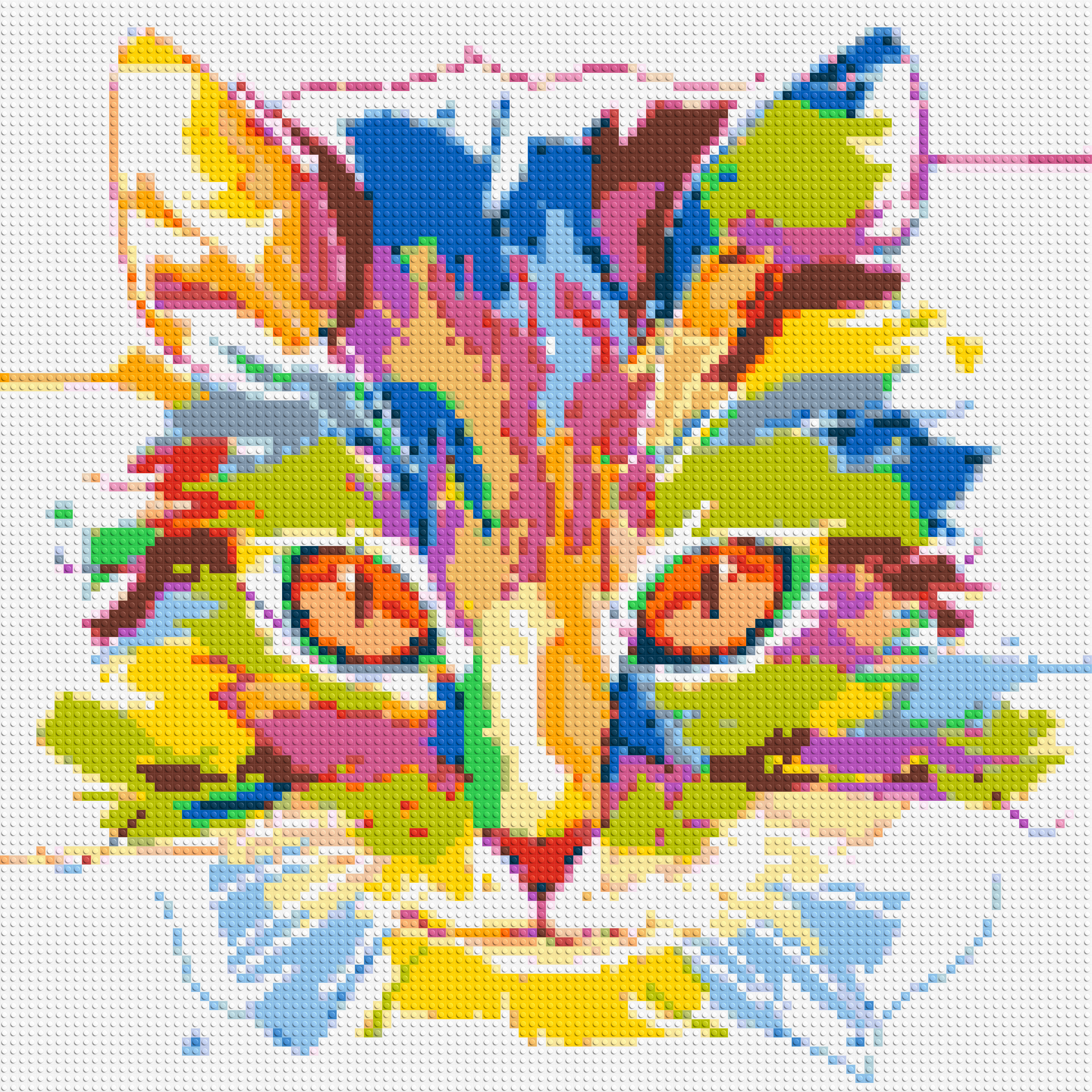Abstract Cat Colorful Pop Art - Brick Art Mosaic Kit