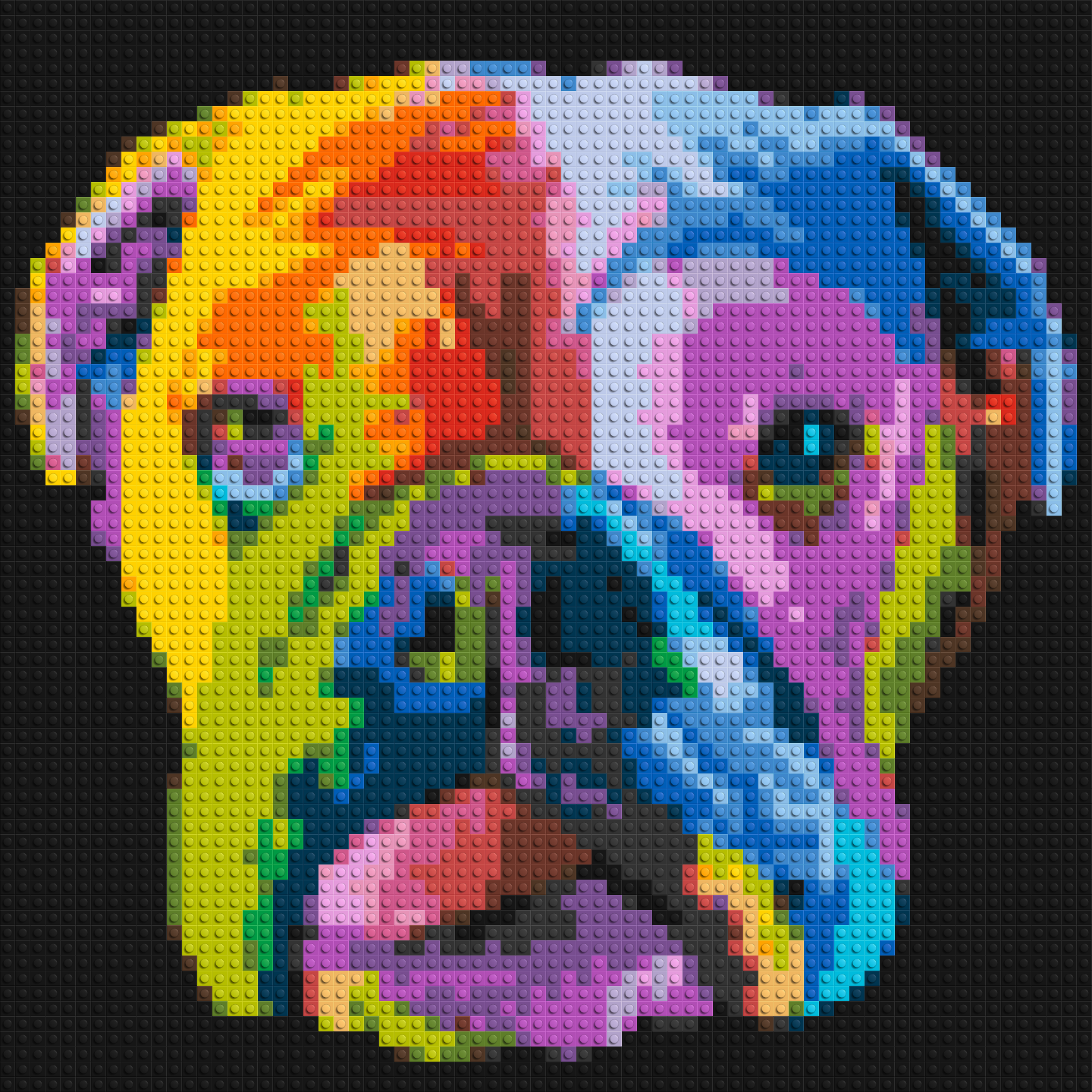 English Bulldog Colorful Pop Art - Brick Art Mosaic Kit