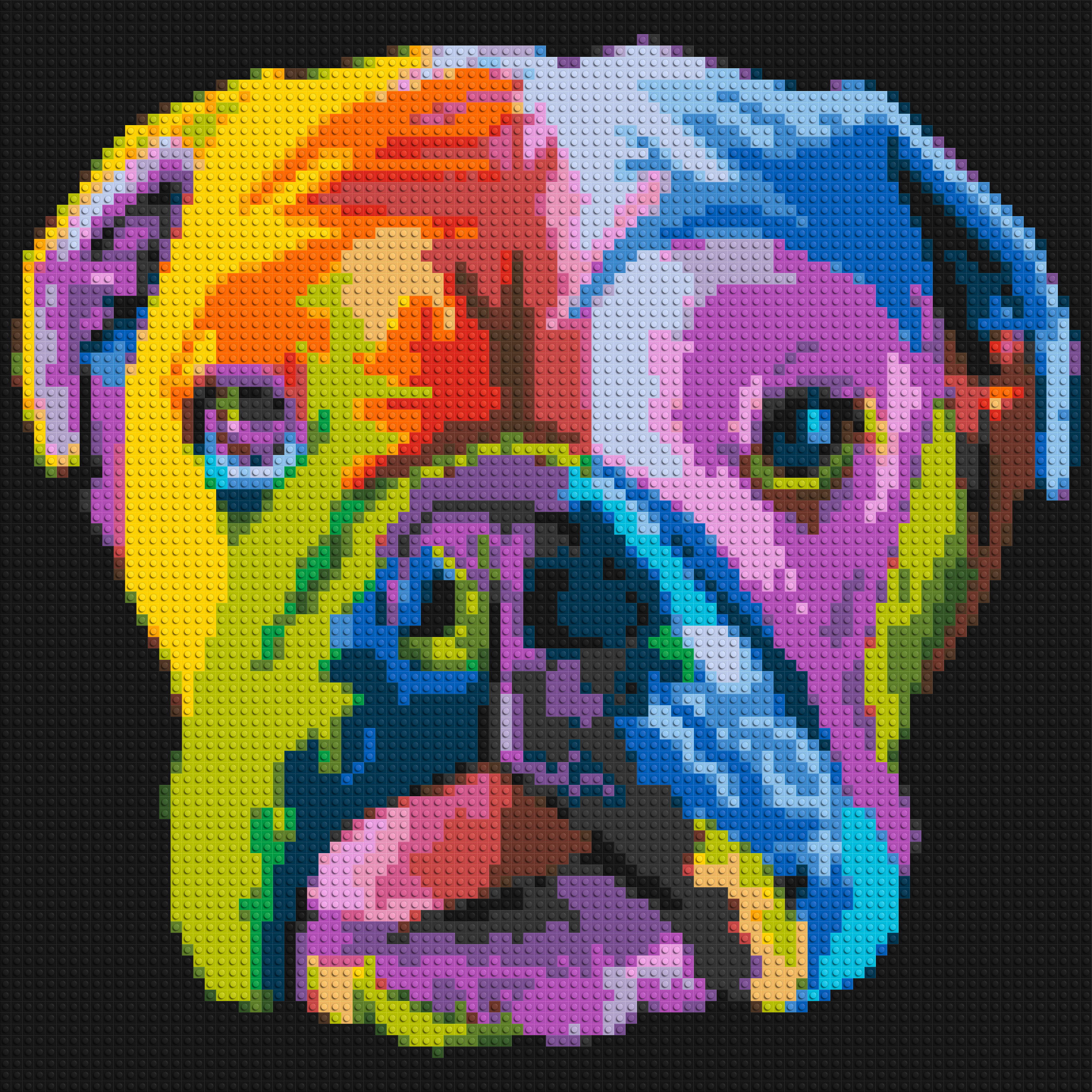 English Bulldog Colorful Pop Art - Brick Art Mosaic Kit