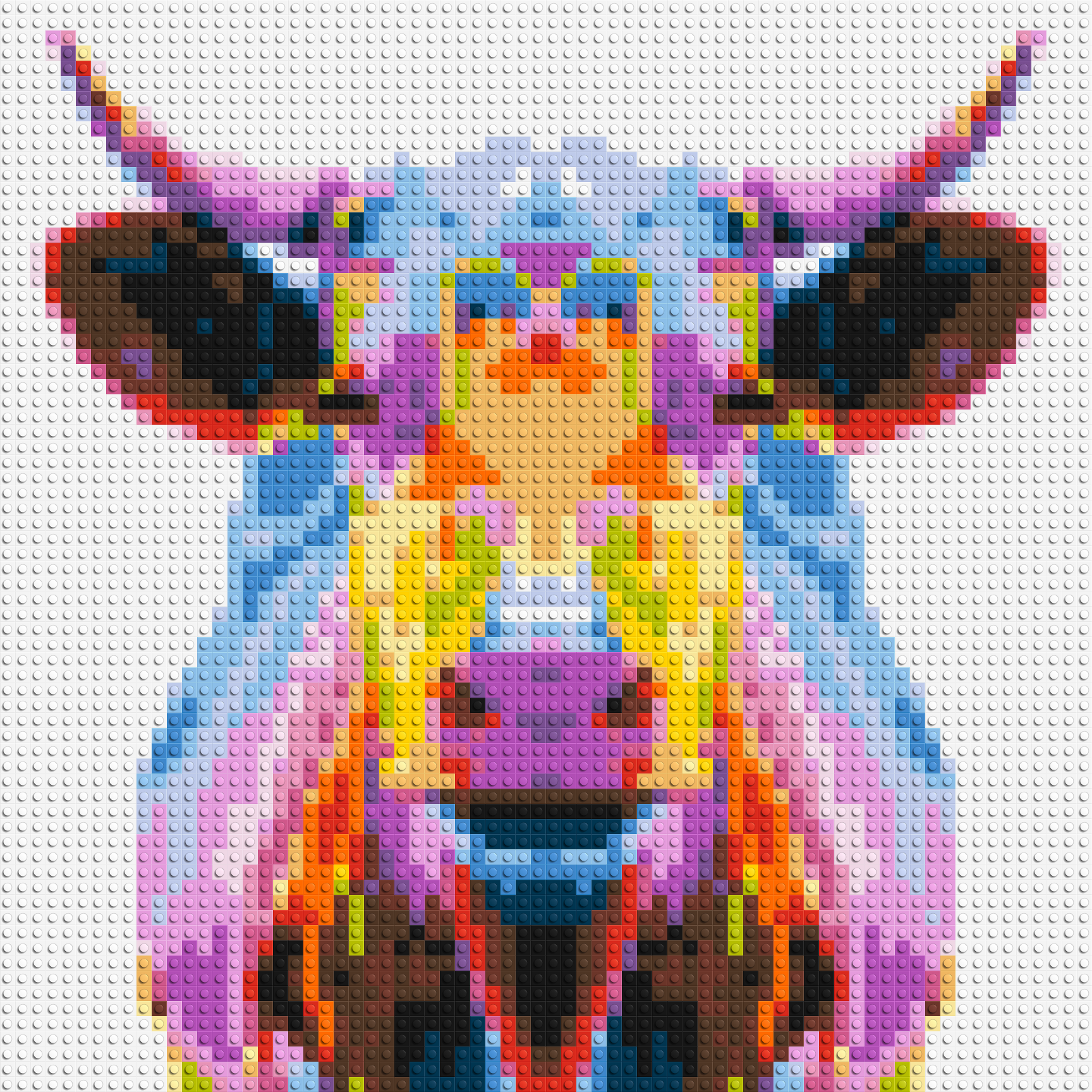 Cow Colorful Pop Art  - Brick Art Mosaic Kit