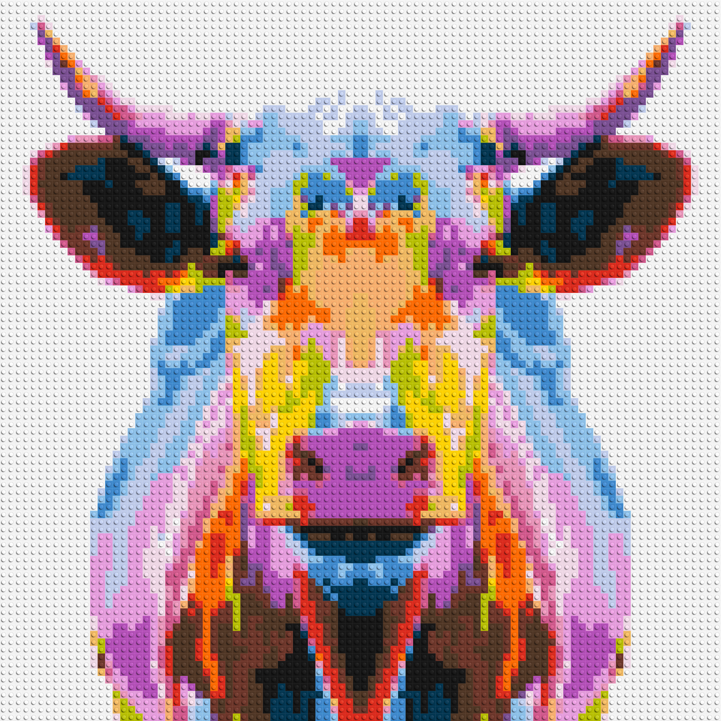 Cow Colorful Pop Art  - Brick Art Mosaic Kit