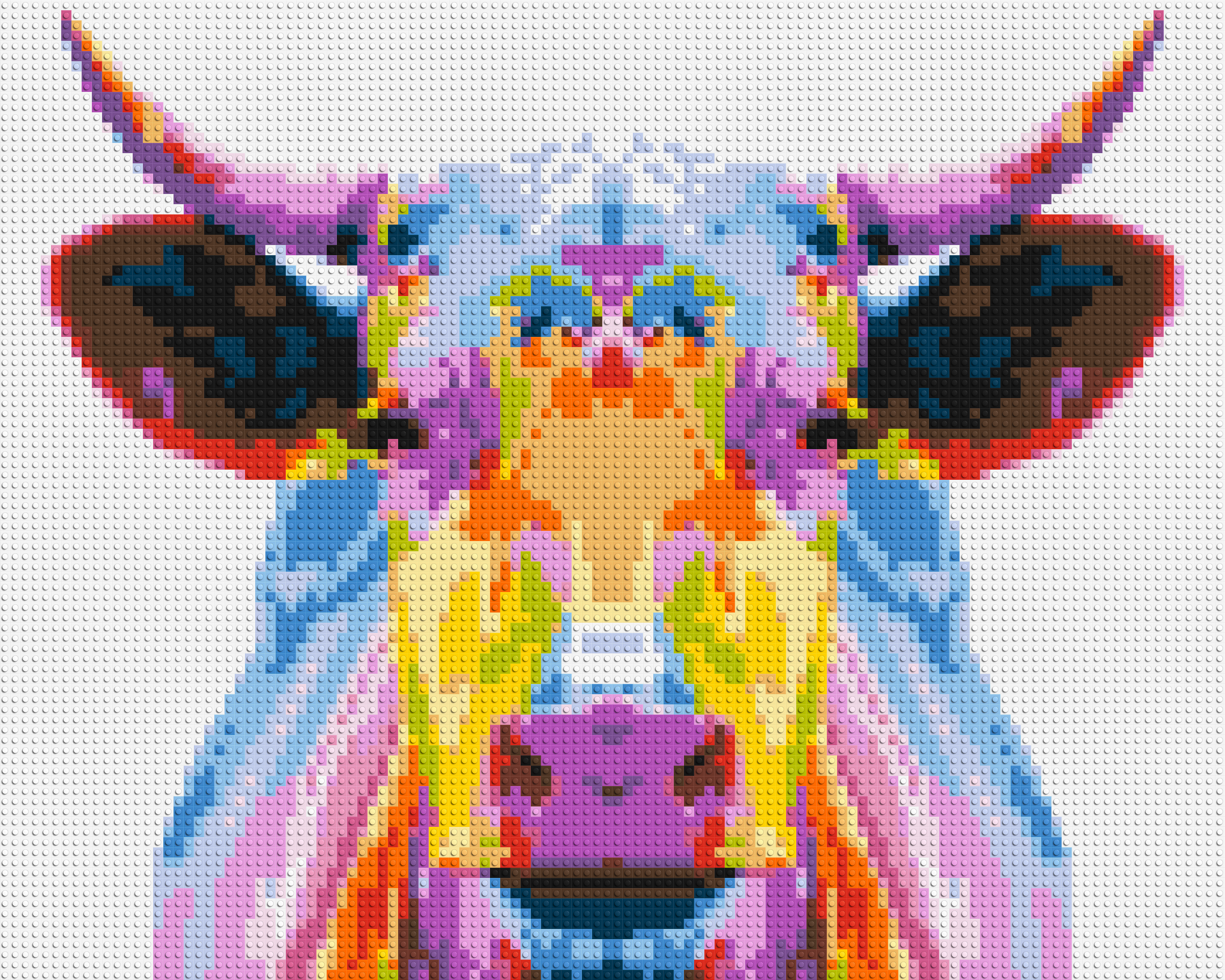 Cow Colorful Pop Art  - Brick Art Mosaic Kit