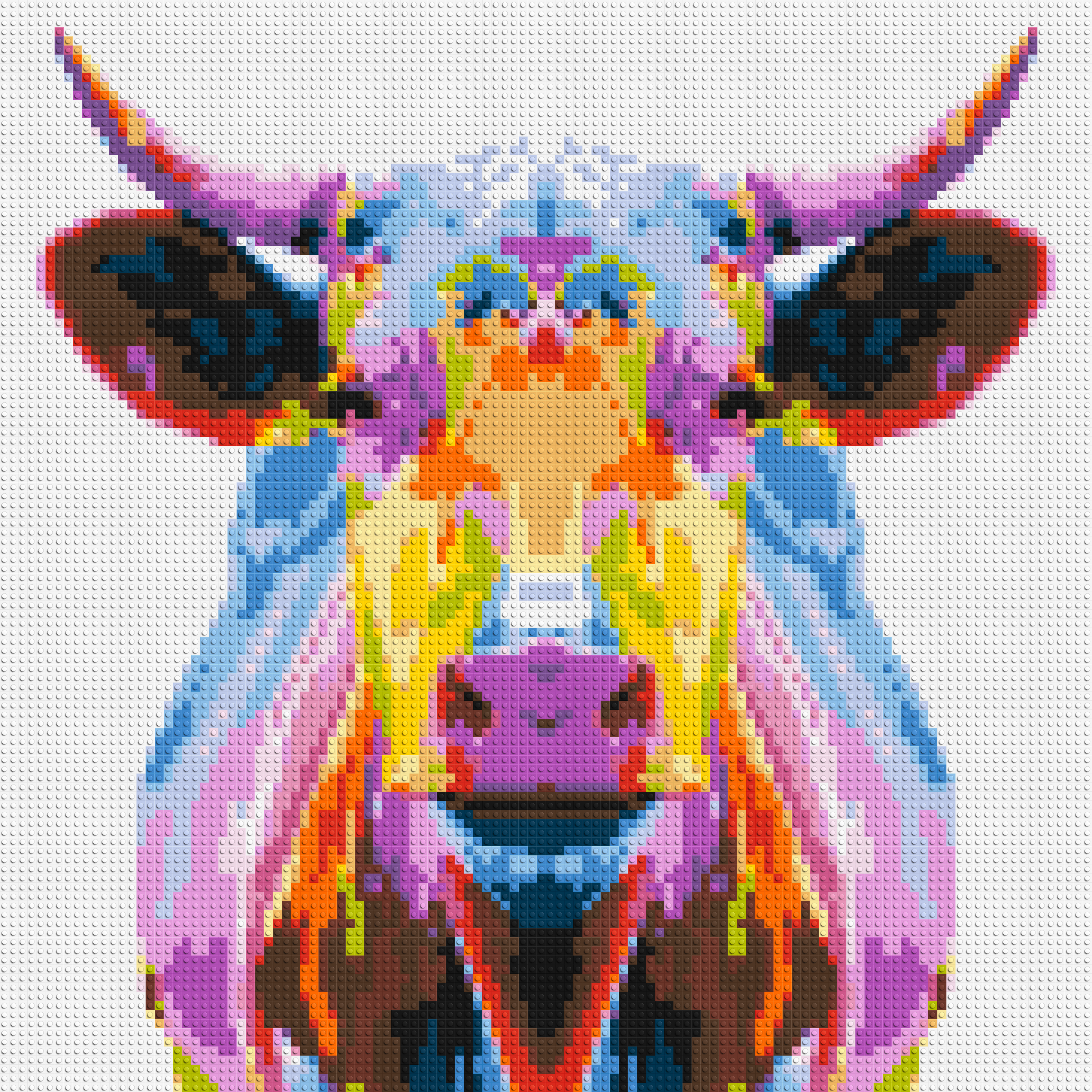 Cow Colorful Pop Art  - Brick Art Mosaic Kit
