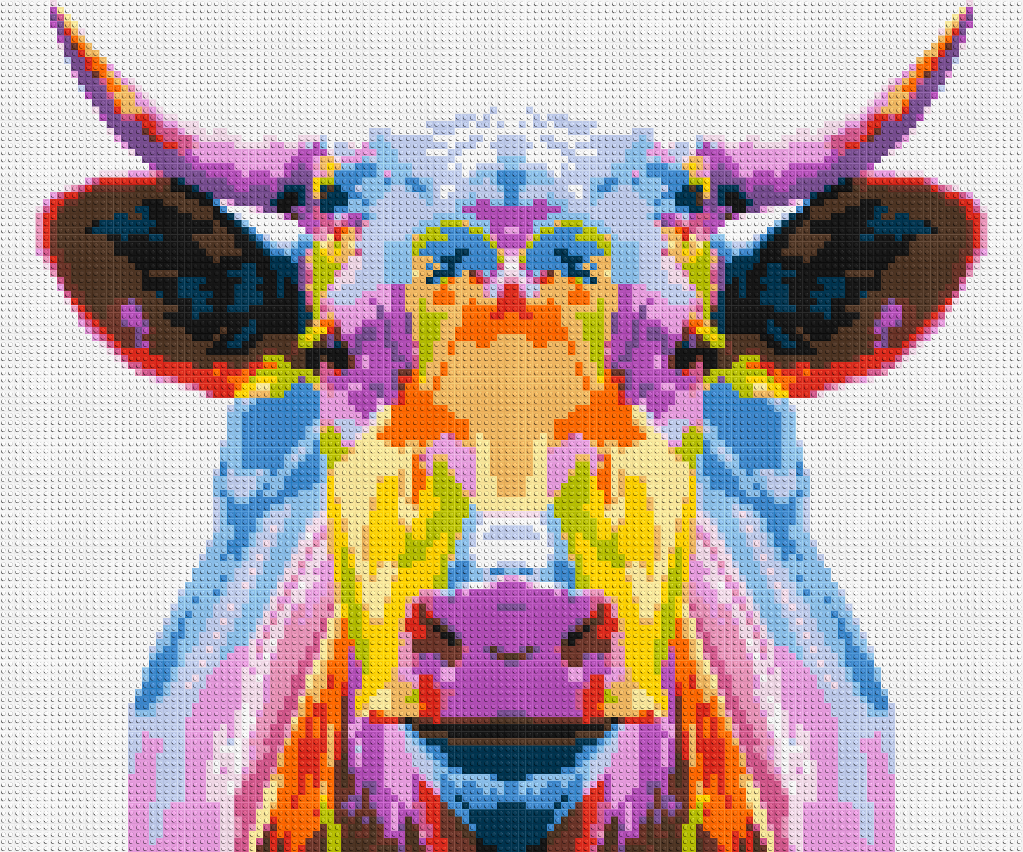 Cow Colorful Pop Art  - Brick Art Mosaic Kit