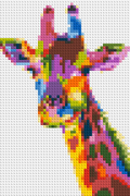 Giraffe Colorful Pop Art - Brick Art Mosaic Kit