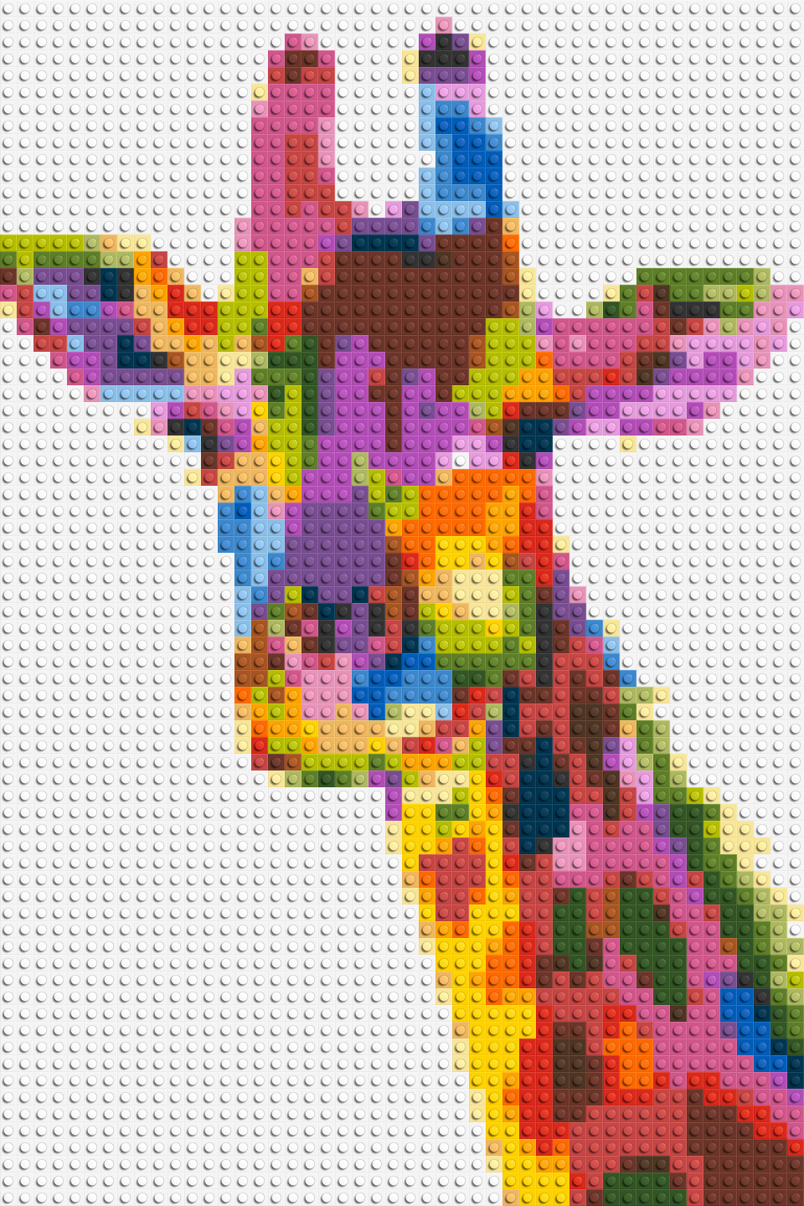 Giraffe Colorful Pop Art - Brick Art Mosaic Kit
