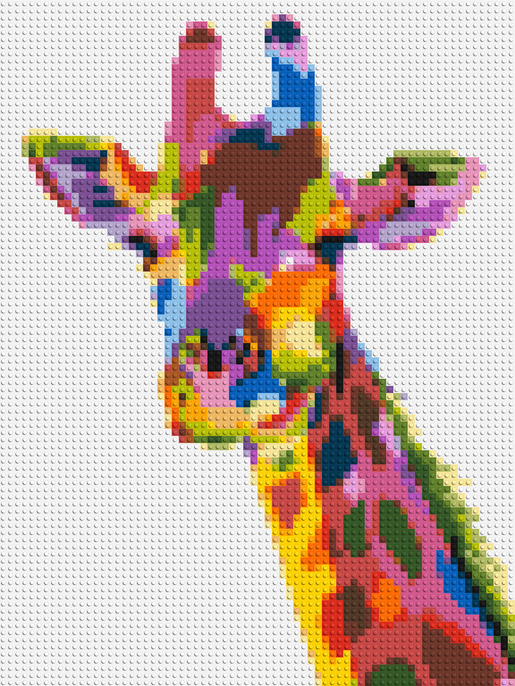 Giraffe Colorful Pop Art - Brick Art Mosaic Kit
