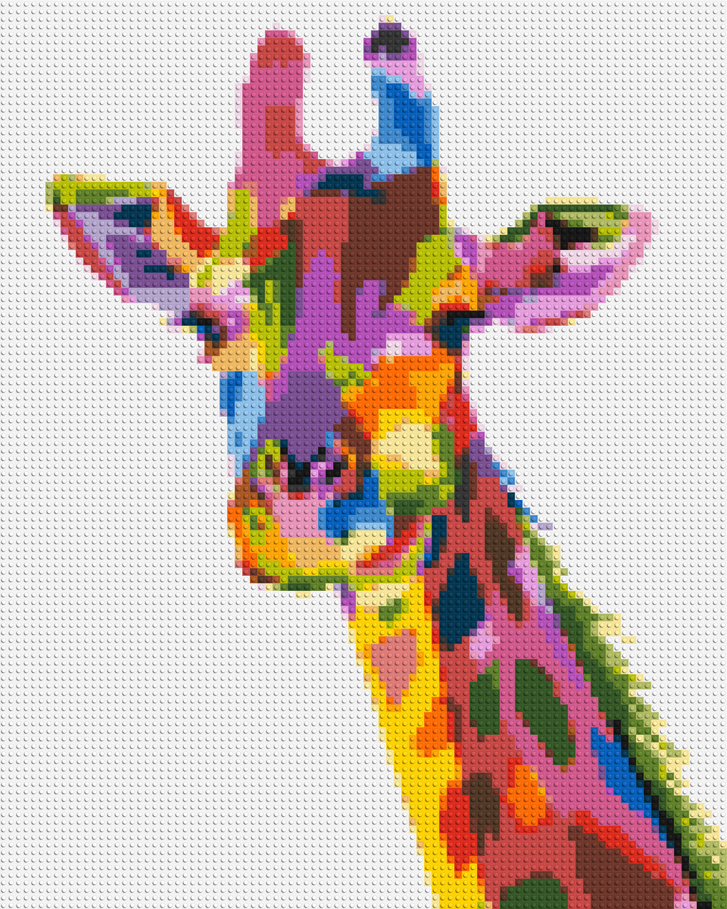 Giraffe Colorful Pop Art - Brick Art Mosaic Kit