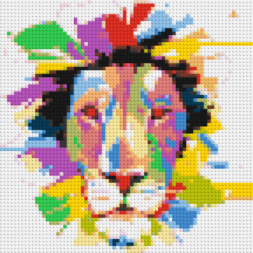 Abstract Lion Colorful Pop Art - Brick Art Mosaic Kit