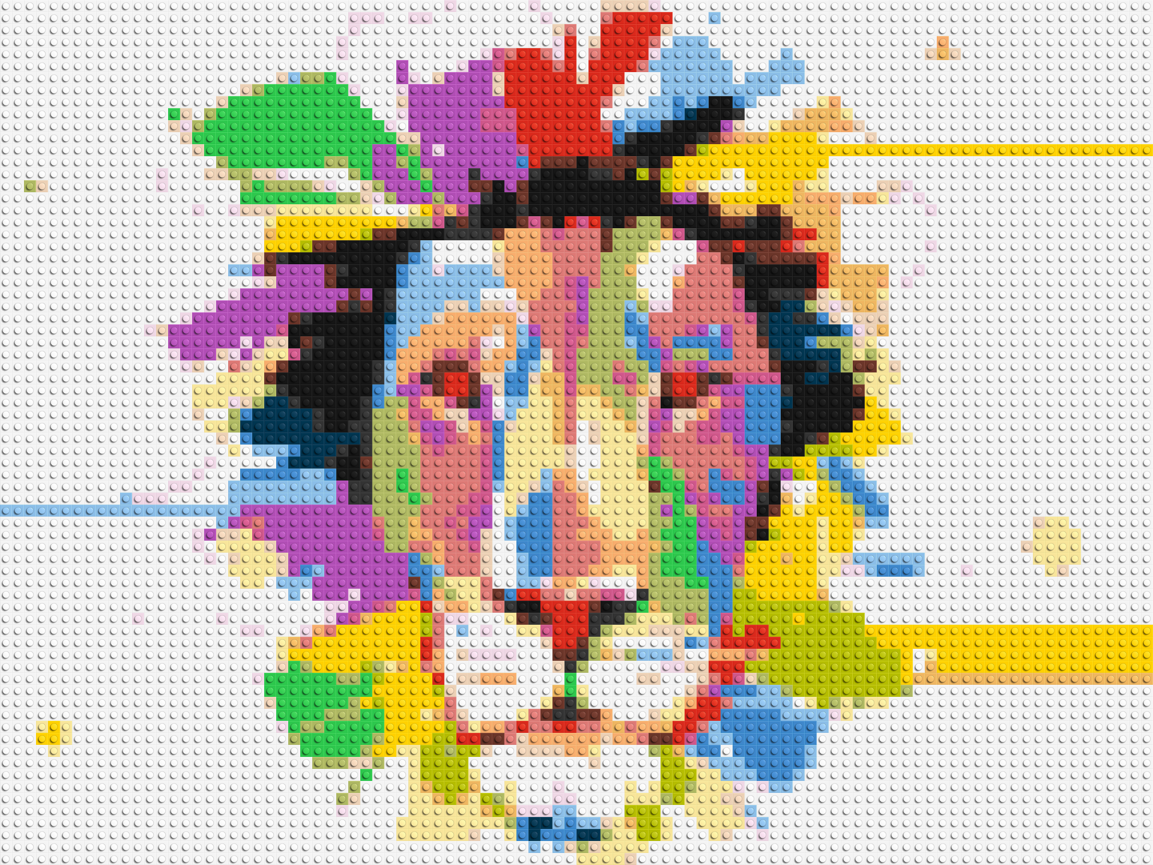 Abstract Lion Colorful Pop Art - Brick Art Mosaic Kit