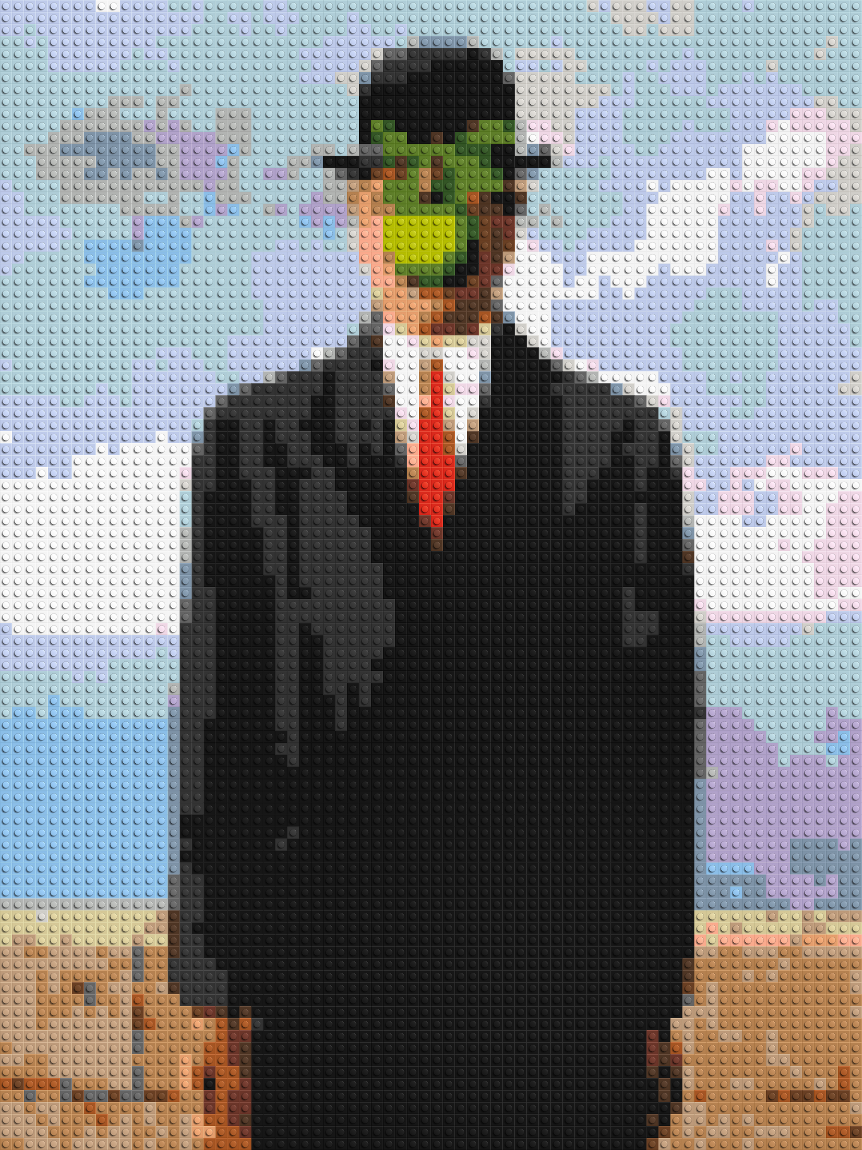 The Son of Man by Ren¨¦ Magritte - Brick Art Mosaic Kit