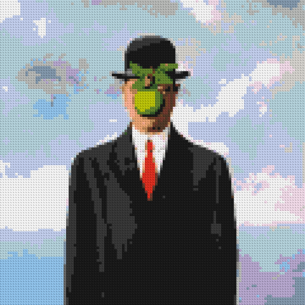The Son of Man by Ren¨¦ Magritte - Brick Art Mosaic Kit