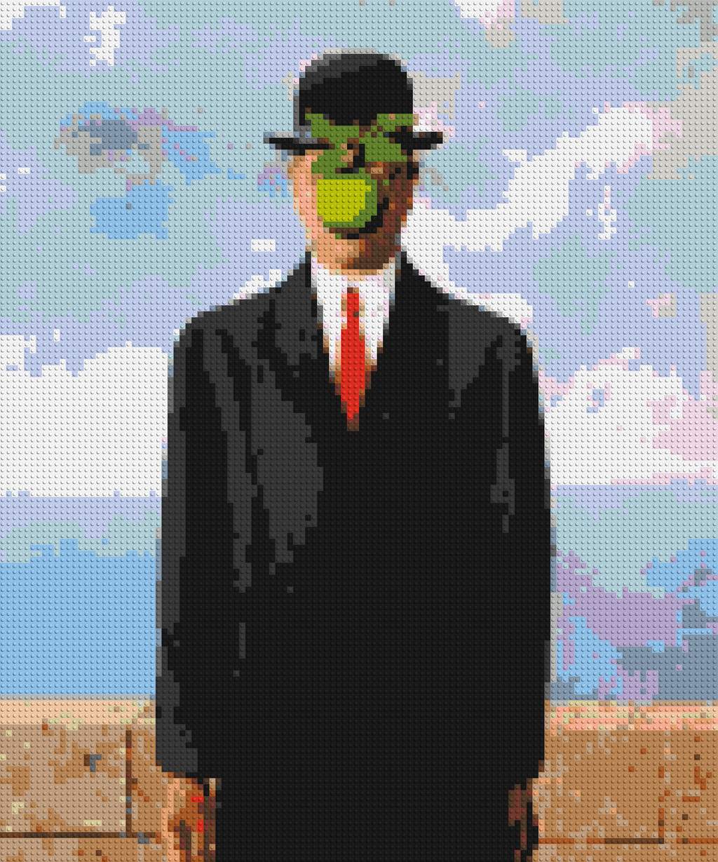 The Son of Man by Ren¨¦ Magritte - Brick Art Mosaic Kit
